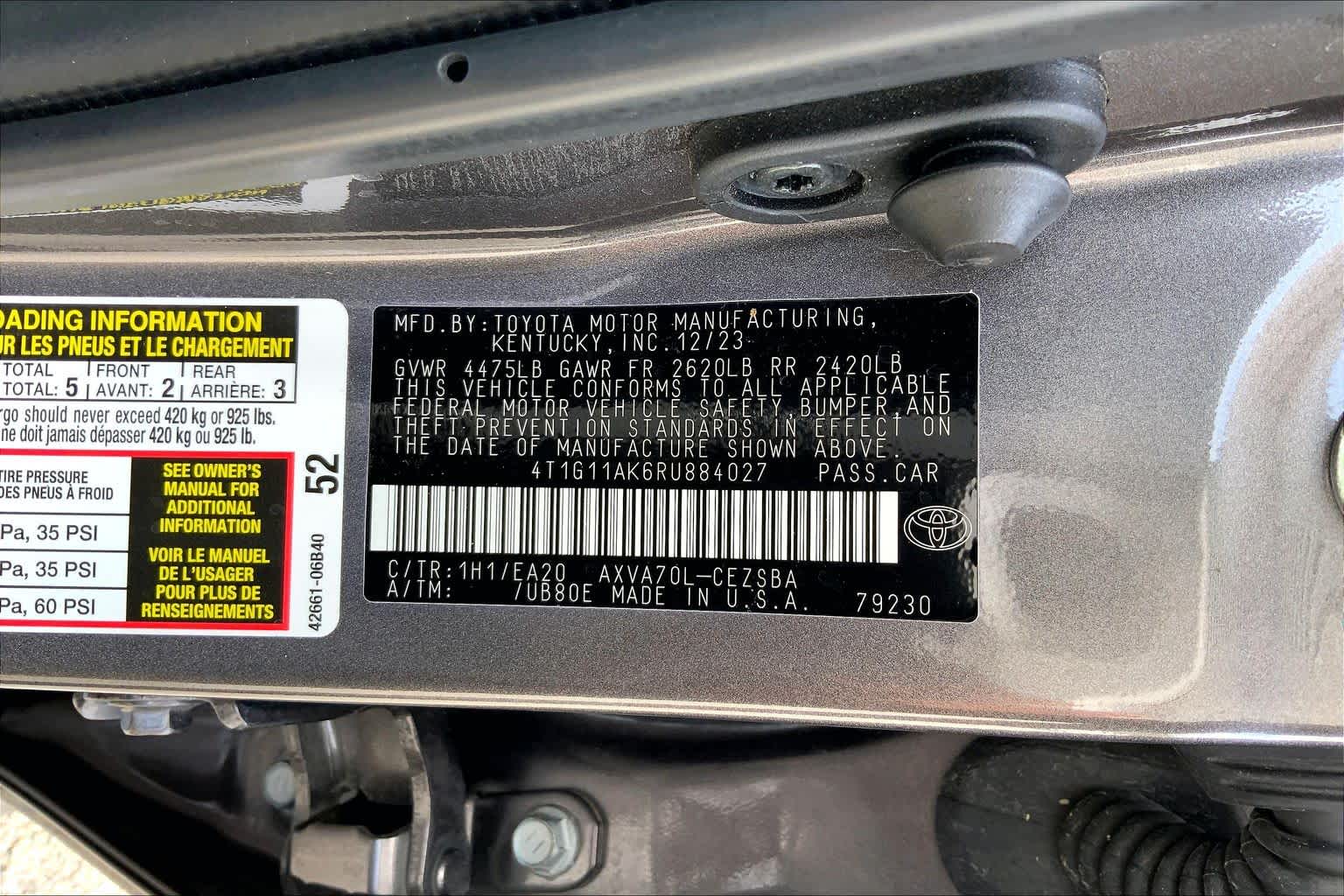 2024 Toyota Camry SE Predawn Gray Mica at Group 1 Toyota Southwest