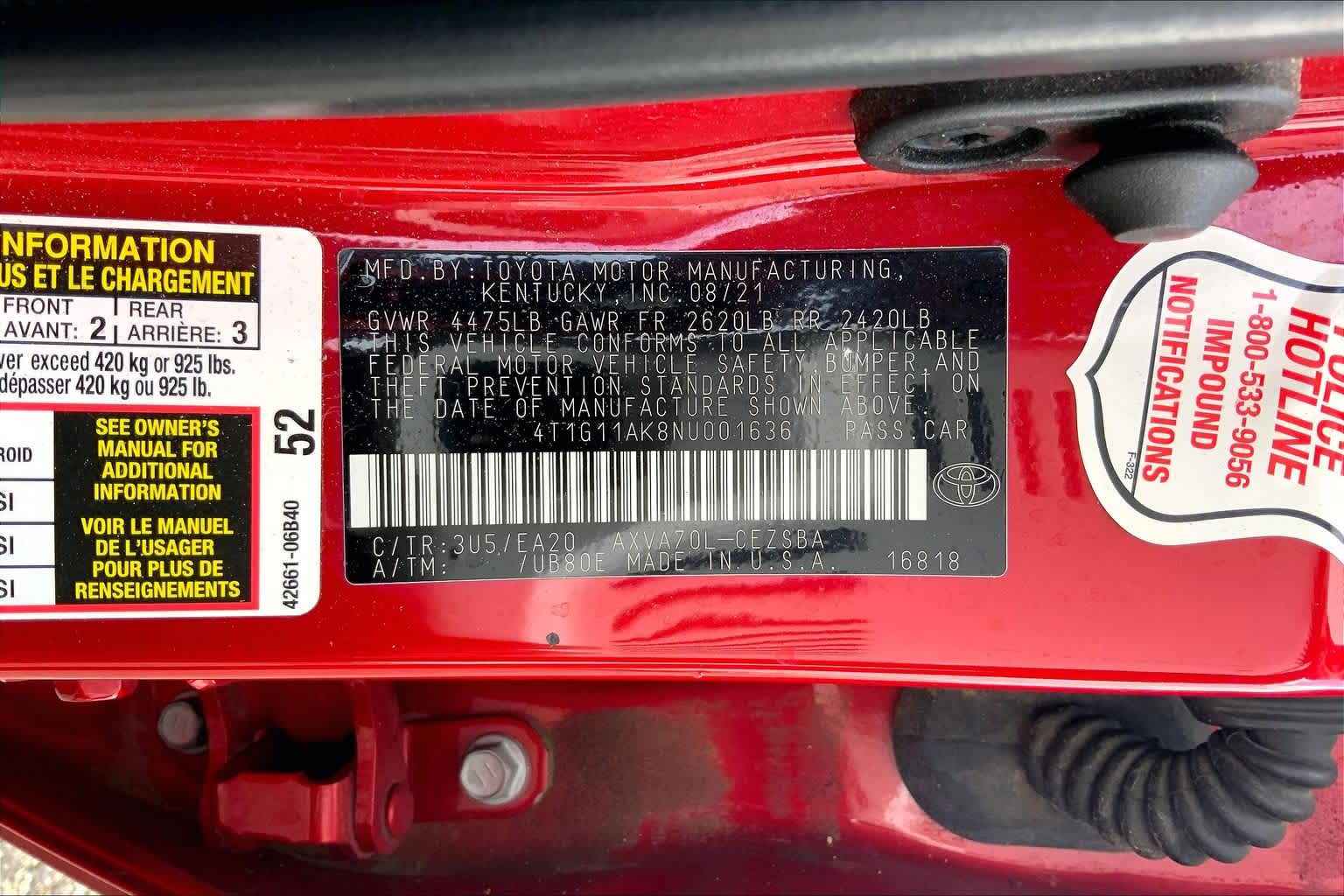 2022 Toyota Camry SE Supersonic Red at Group 1 Toyota Southwest