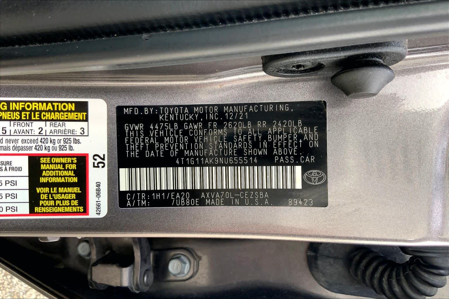 2022 Toyota Camry photo 36 of 36