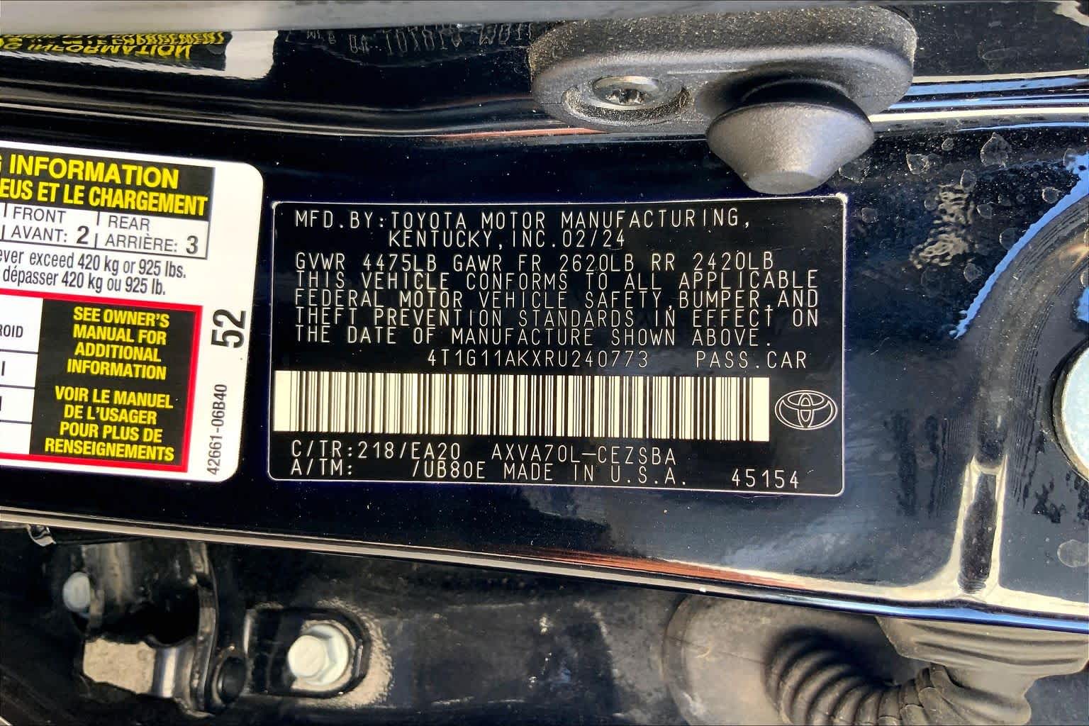 2024 Toyota Camry SE Midnight Black Metallic at Group 1 Toyota Southwest