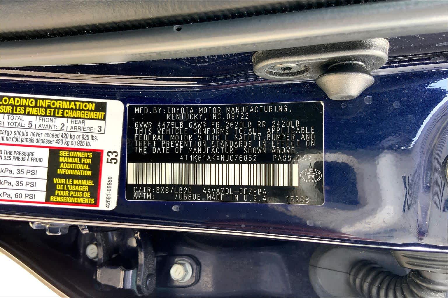 2022 Toyota Camry XSE Blueprint at Mac Haik Ford