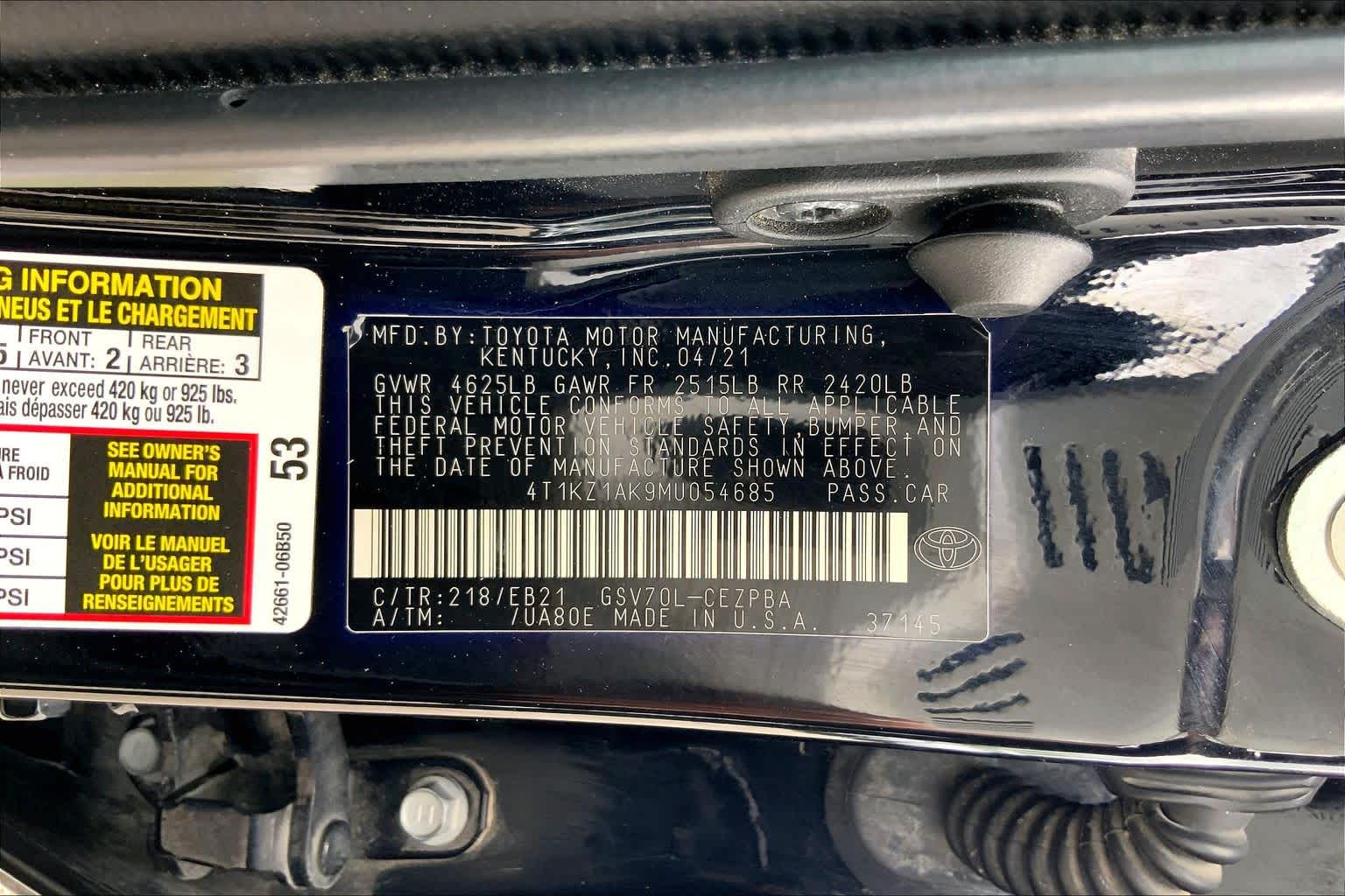 2021 Toyota Camry photo 36 of 36