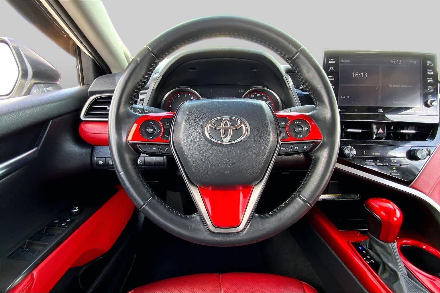 2021 Toyota Camry XSE V6 Wind Chill Pearl/Midnight Black Metallic at Beck & Masten Kia