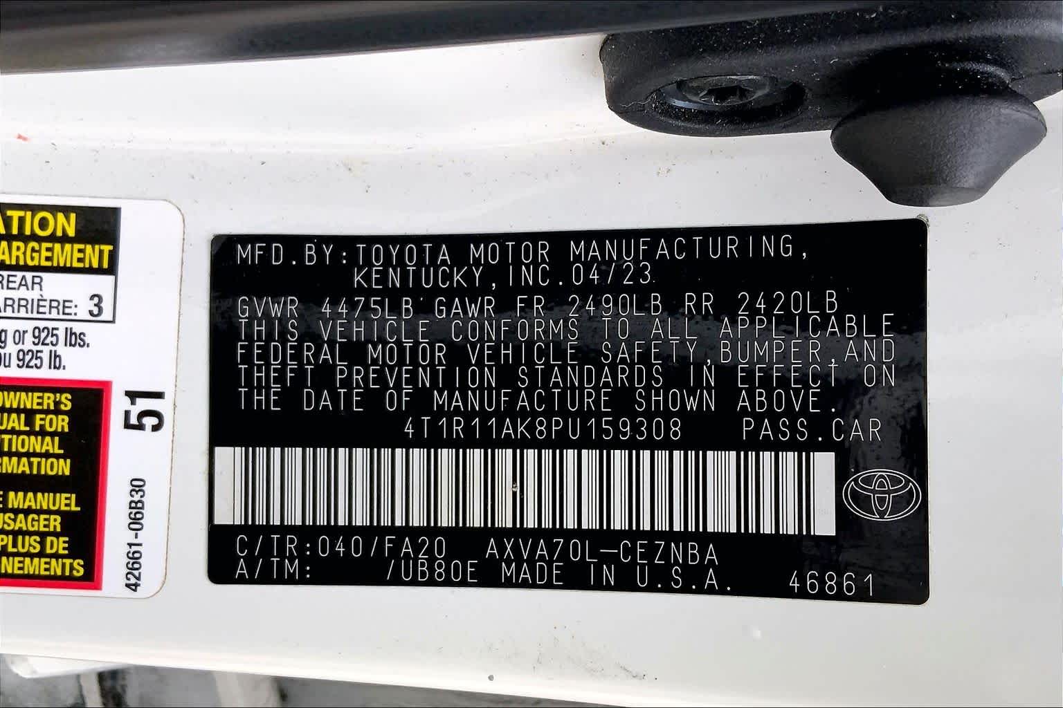 2023 Toyota Camry LE Ice Cap at AutoNation Toyota Gulf Fwy