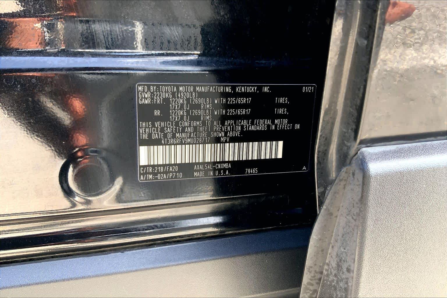 2021 Toyota RAV4 Hybrid XLE Midnight Black Metallic at AutoNation USA Katy