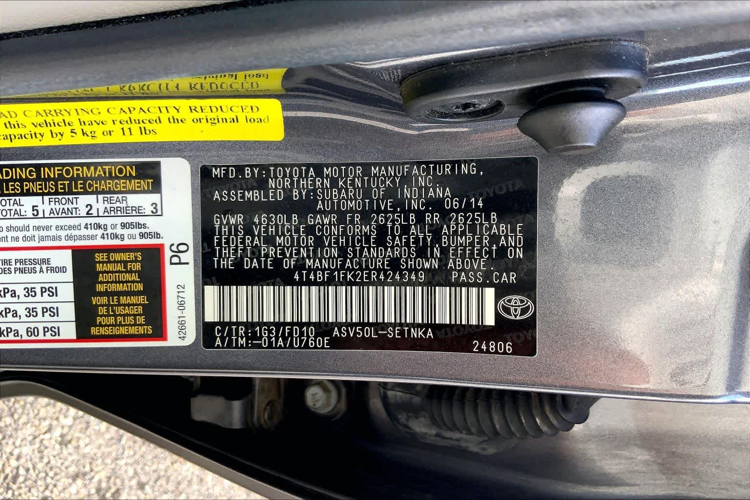 2014 Toyota Camry LE Magnetic Gray Metallic at Group 1 Toyota Southwest