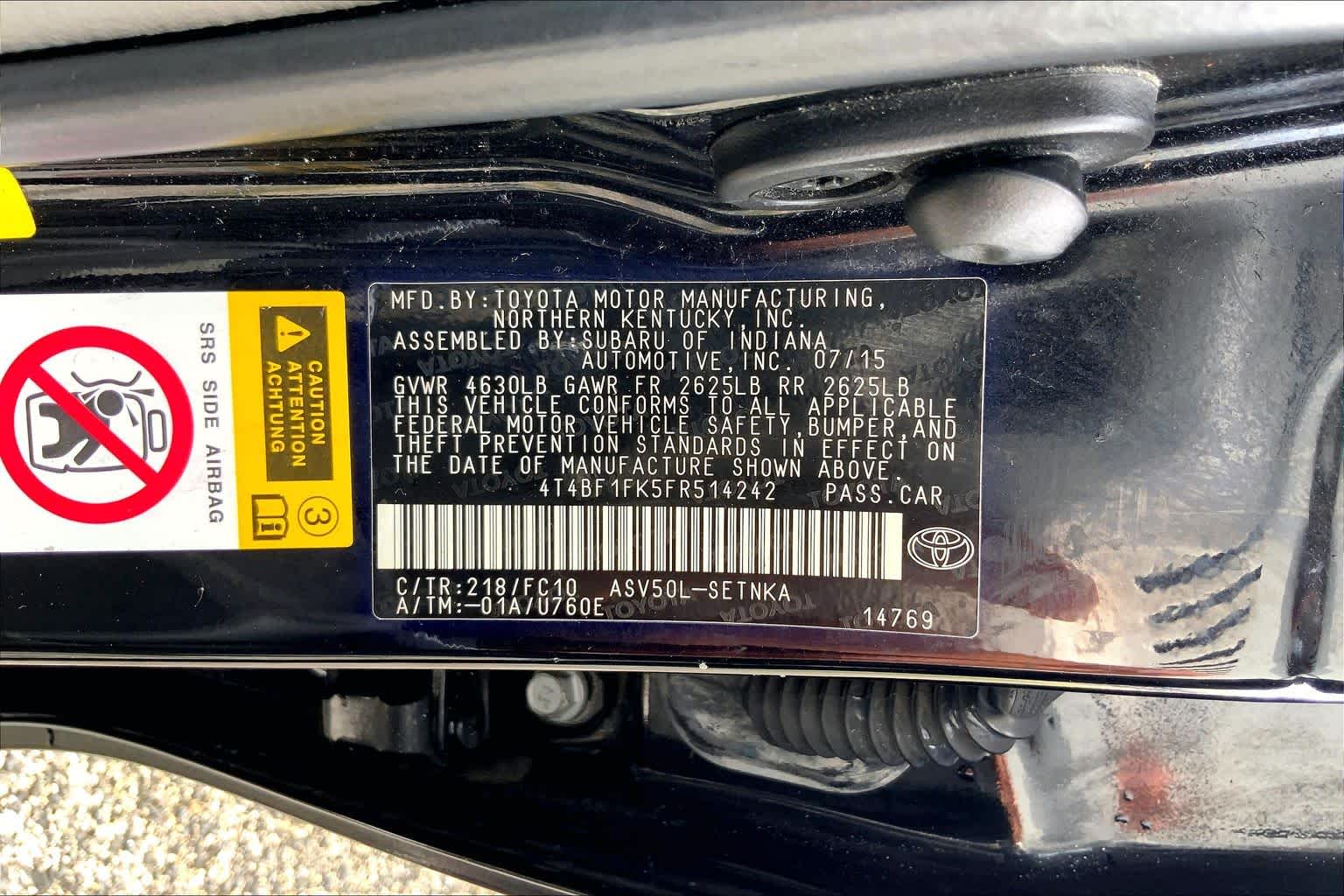 2015 Toyota Camry LE Attitude Black at Group 1 Toyota Southwest