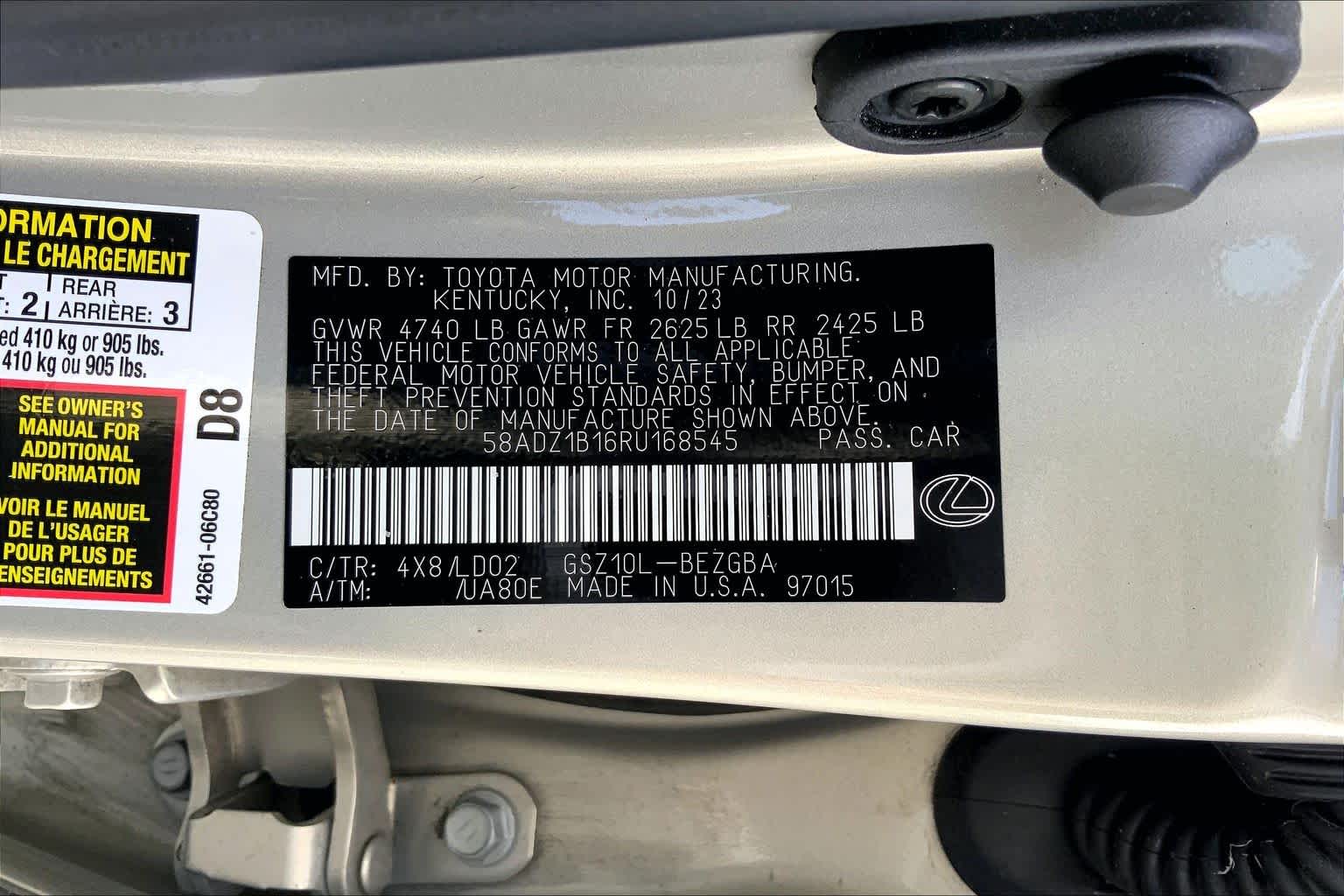 2024 Lexus ES 350  Moonbeam Beige Metallic at Lexus Southwest Houston