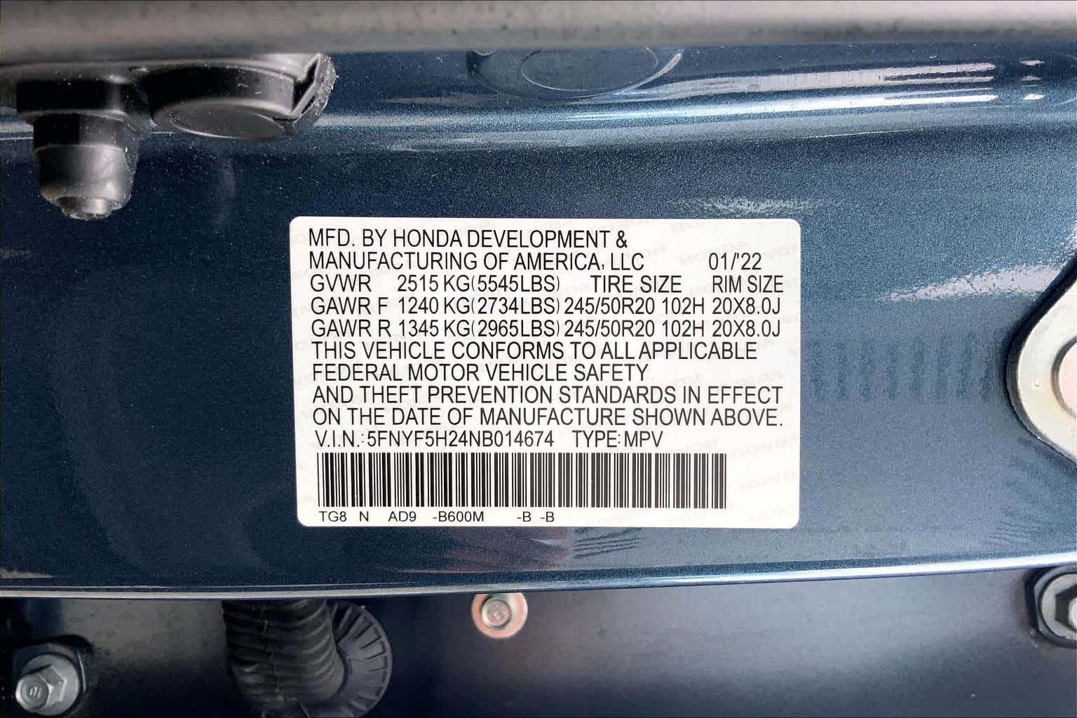 2022 Honda Pilot Special Edition Steel Sapphire Metallic at Lexus Southwest Houston