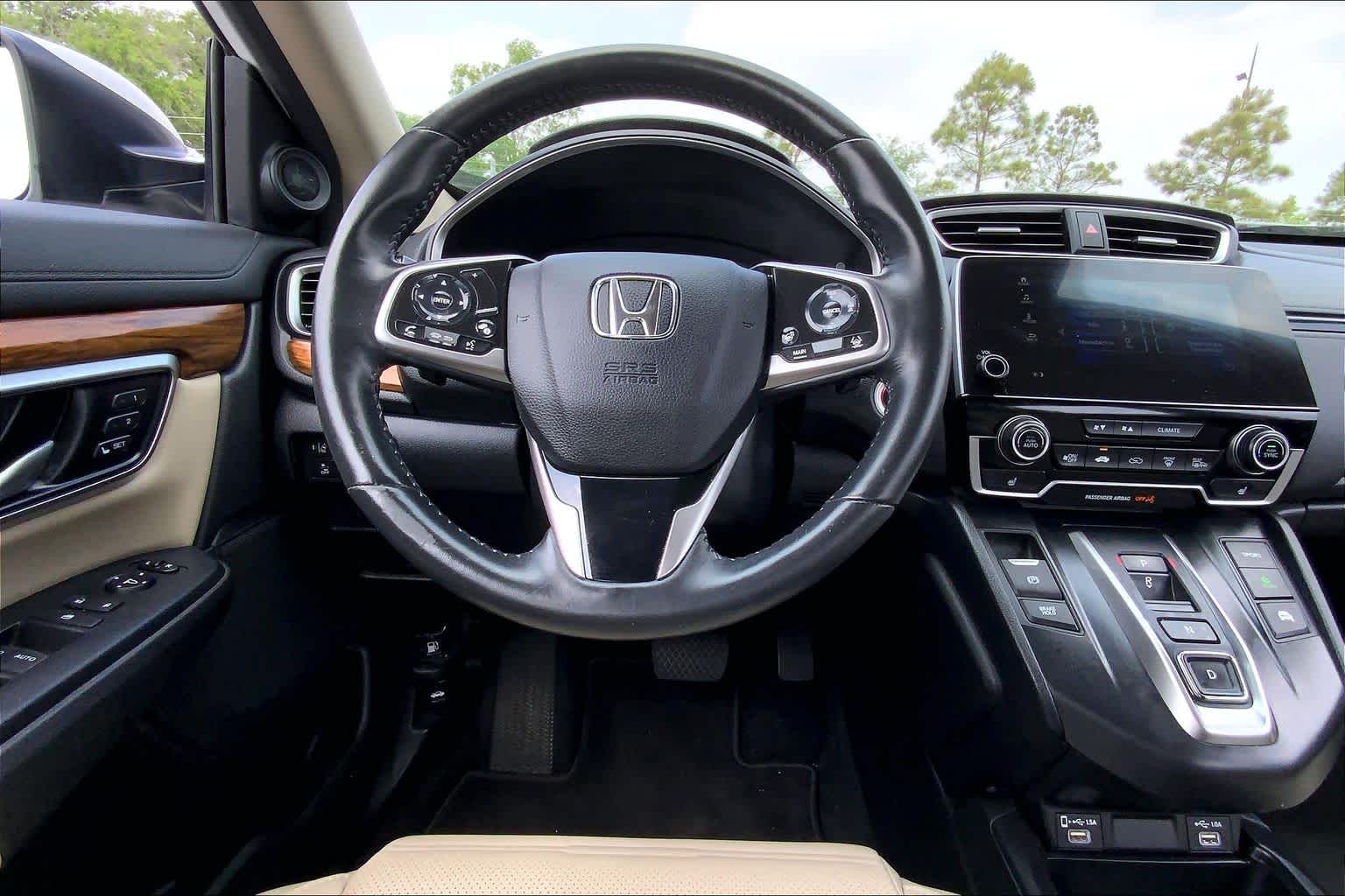 2022 Honda CR-V Hybrid EX-L Platinum White Pearl at AutoNation USA Katy