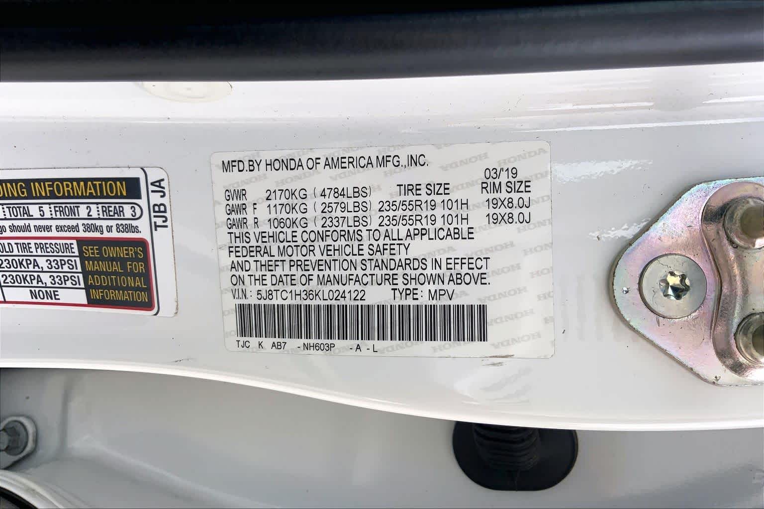 2019 Acura RDX  White Diamond Pearl at Tomball Ford