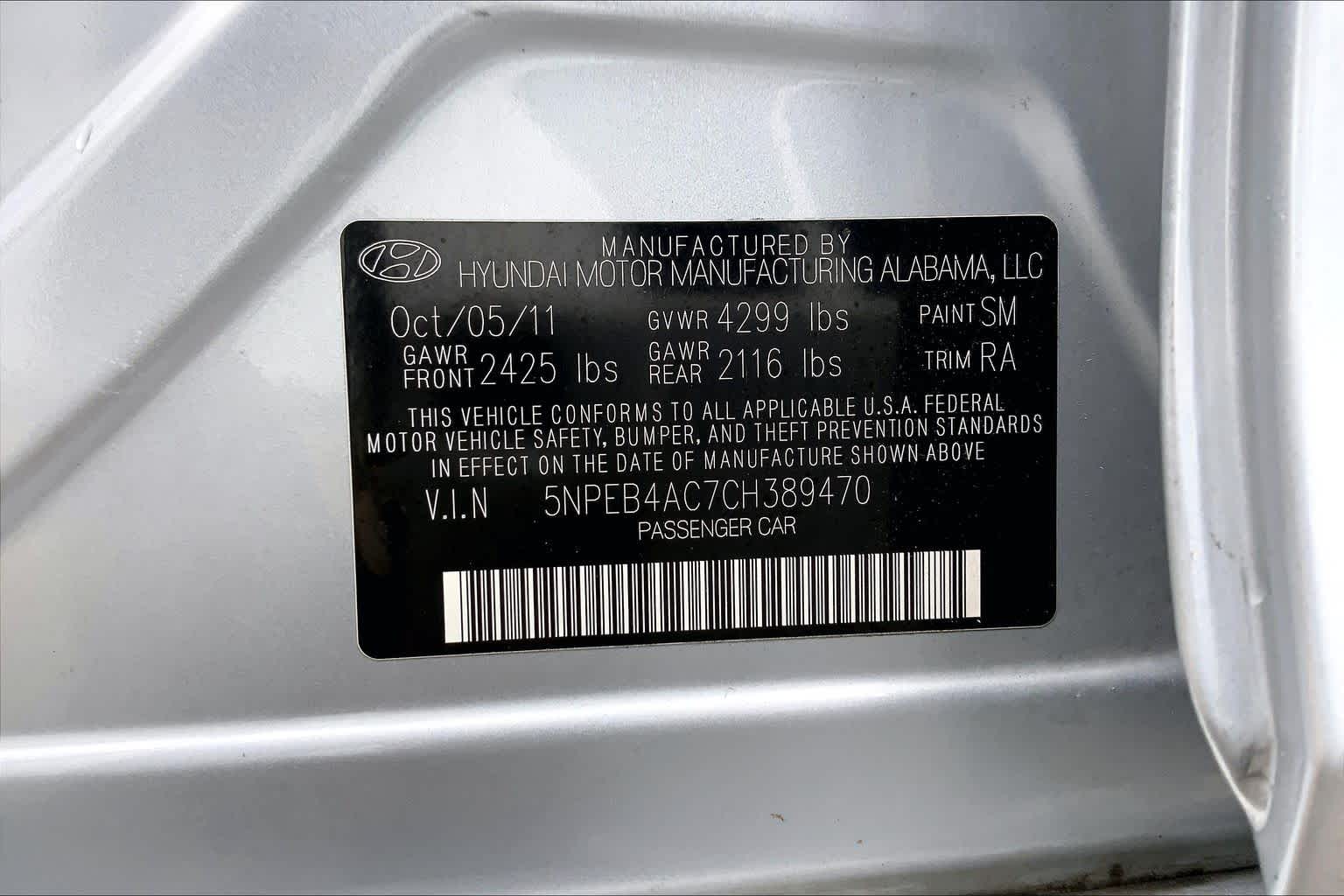 2012 Hyundai Sonata GLS Radiant Silver at Tomball Ford