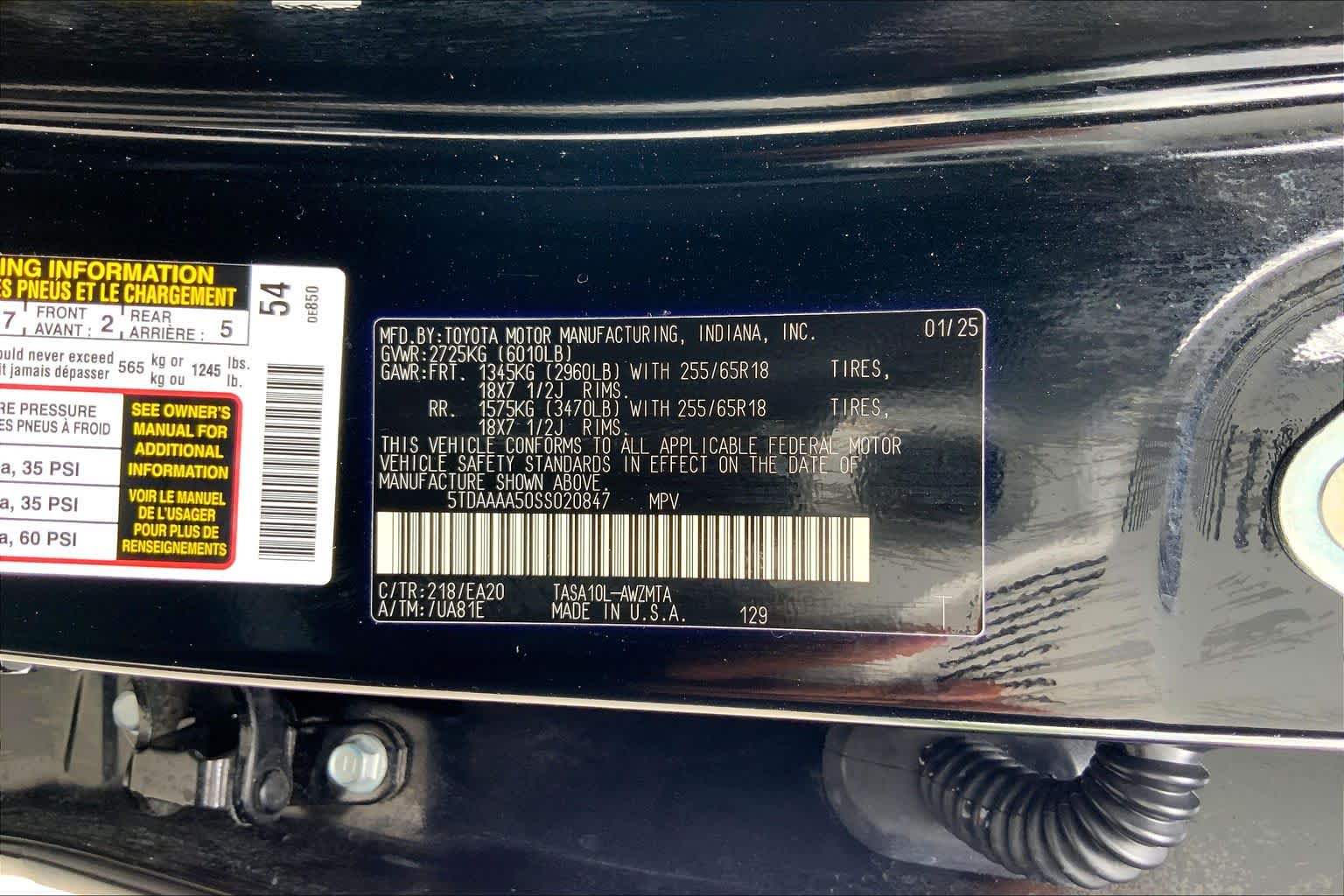 2025 Toyota Grand Highlander XLE Midnight Black Metallic at Group 1 Toyota Southwest