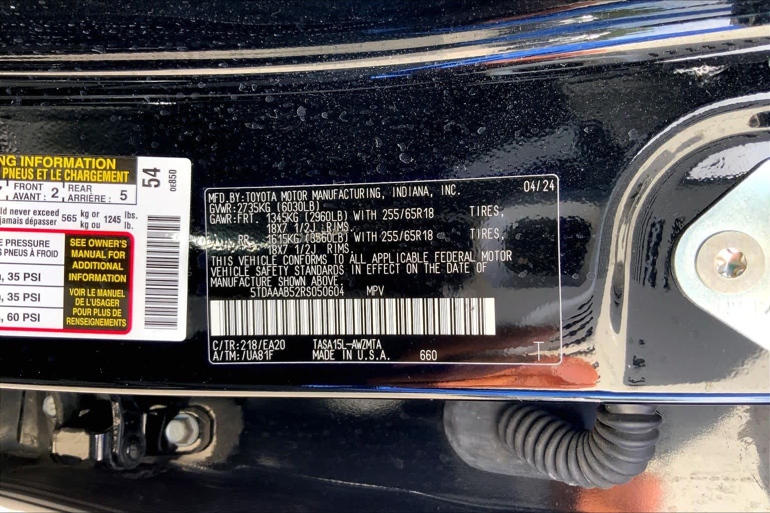 2024 Toyota Grand Highlander XLE Midnight Black Metallic at Tomball Ford