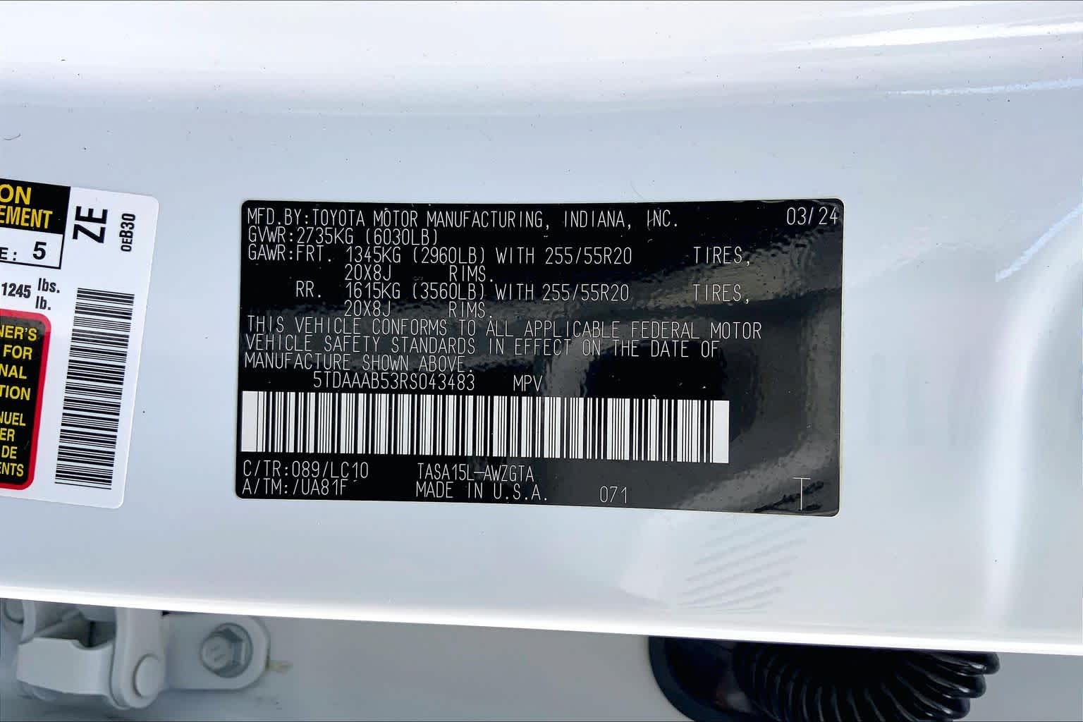 2024 Toyota Grand Highlander Limited Wind Chill Pearl at Mac Haik Ford
