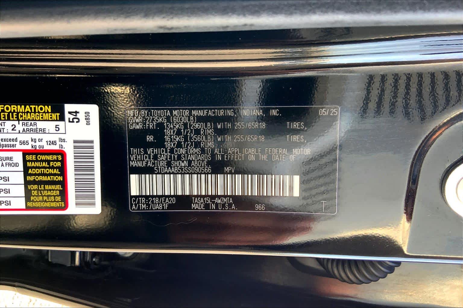 2025 Toyota Grand Highlander XLE Midnight Black Metallic at Group 1 Toyota Southwest