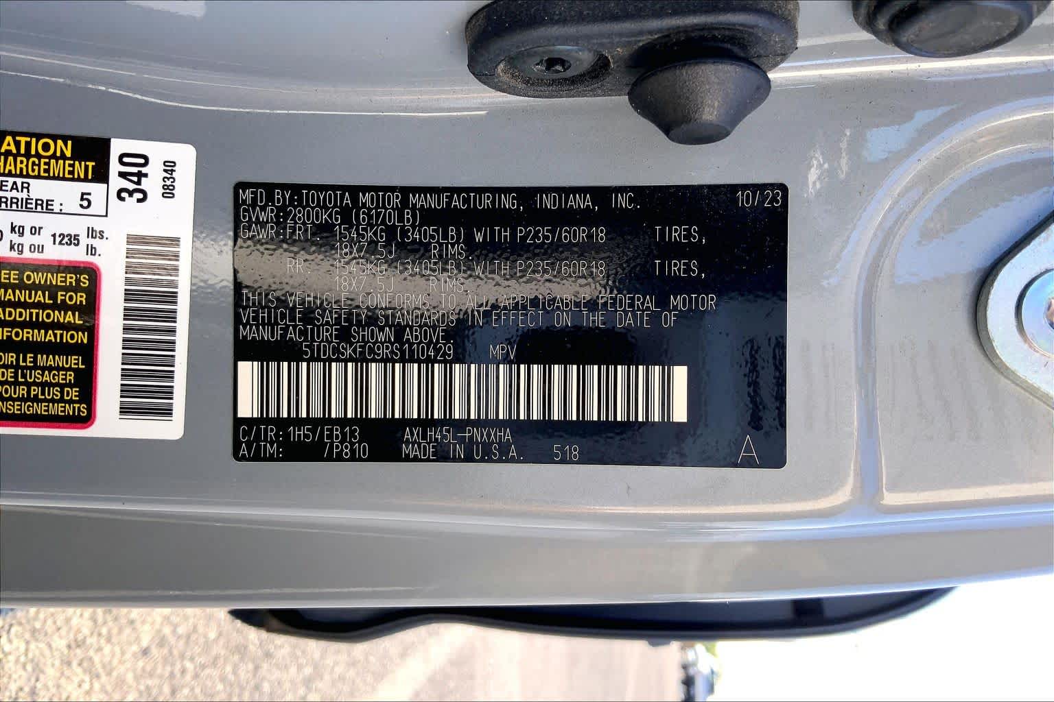 2024 Toyota Sienna Woodland Edition Cement at Group 1 Toyota Southwest