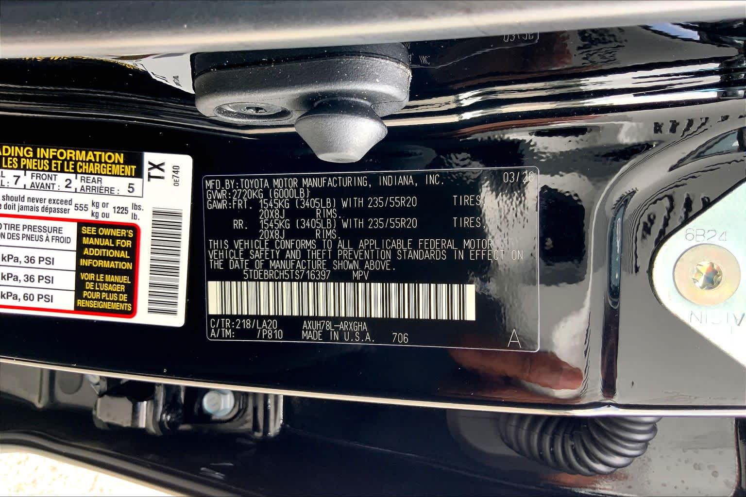 2026 Toyota Highlander Hybrid Platinum Midnight Black Metallic at Group 1 Toyota Southwest