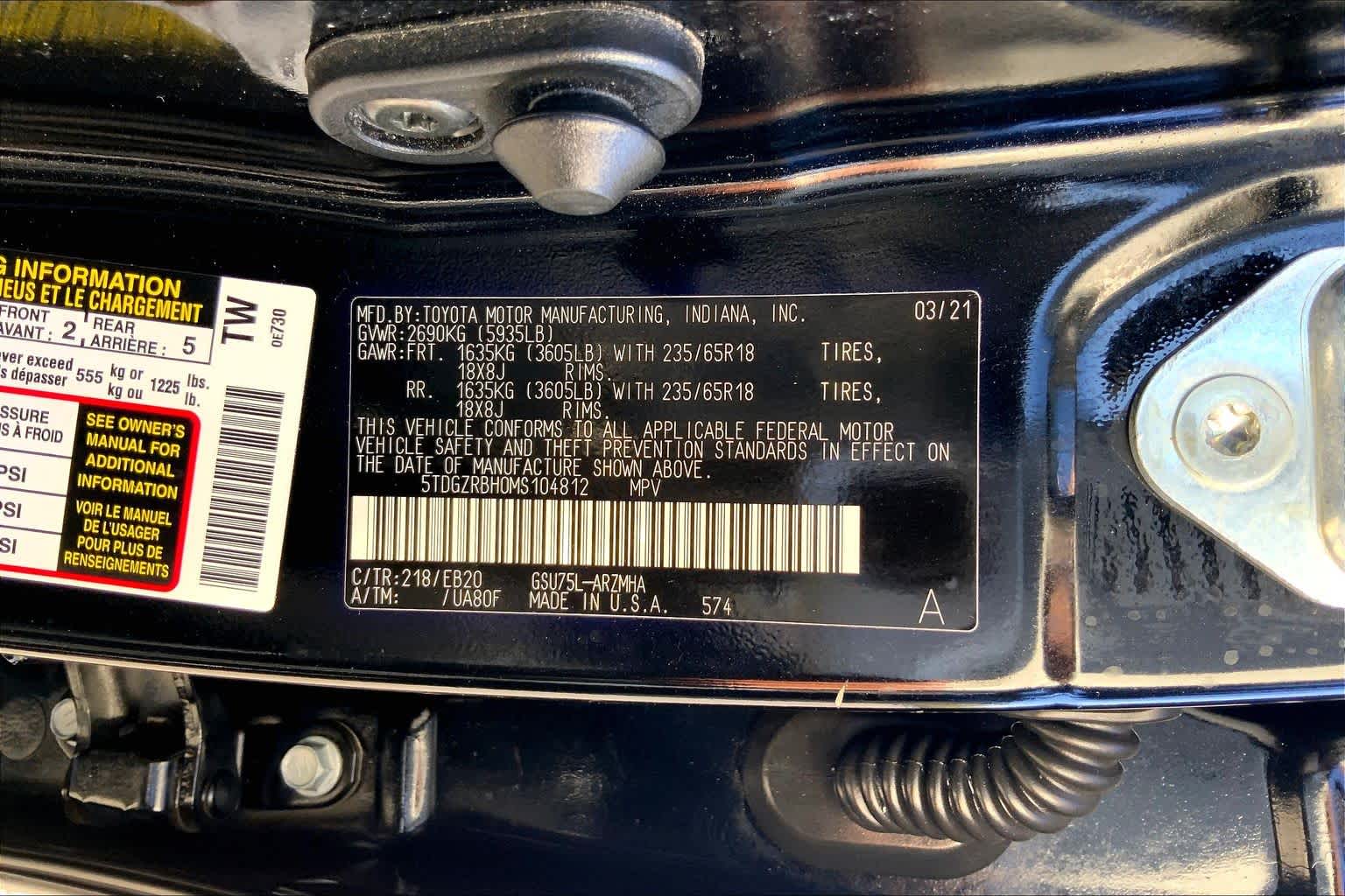 2021 Toyota Highlander photo 36 of 36