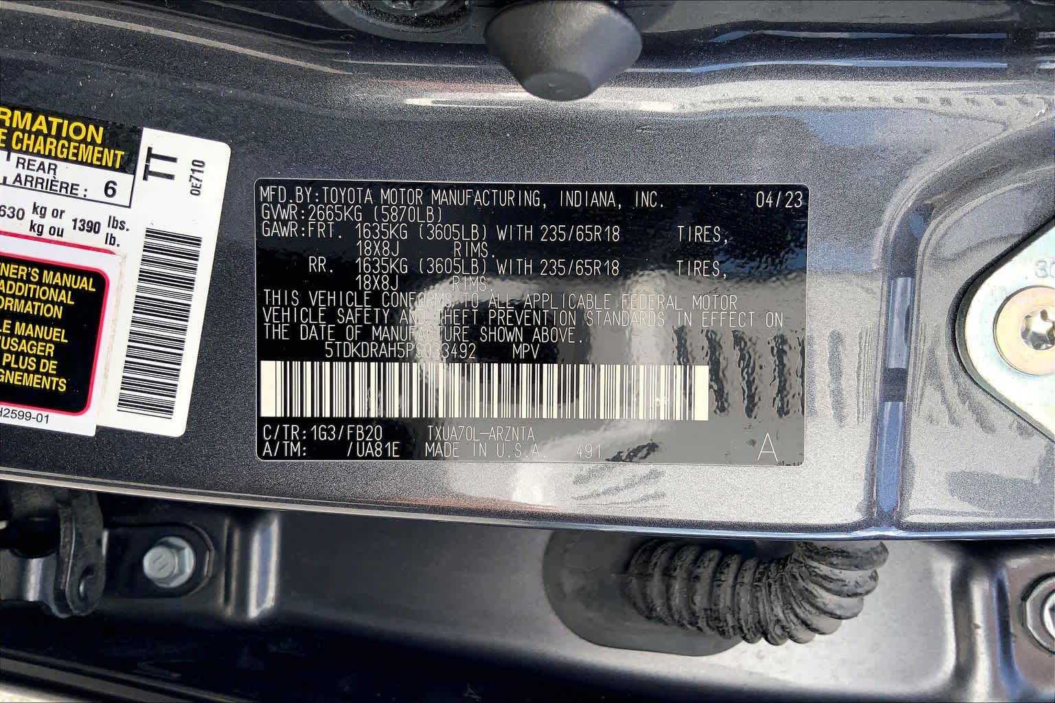 2023 Toyota Highlander LE Magnetic Gray Metallic at Group 1 Toyota Southwest