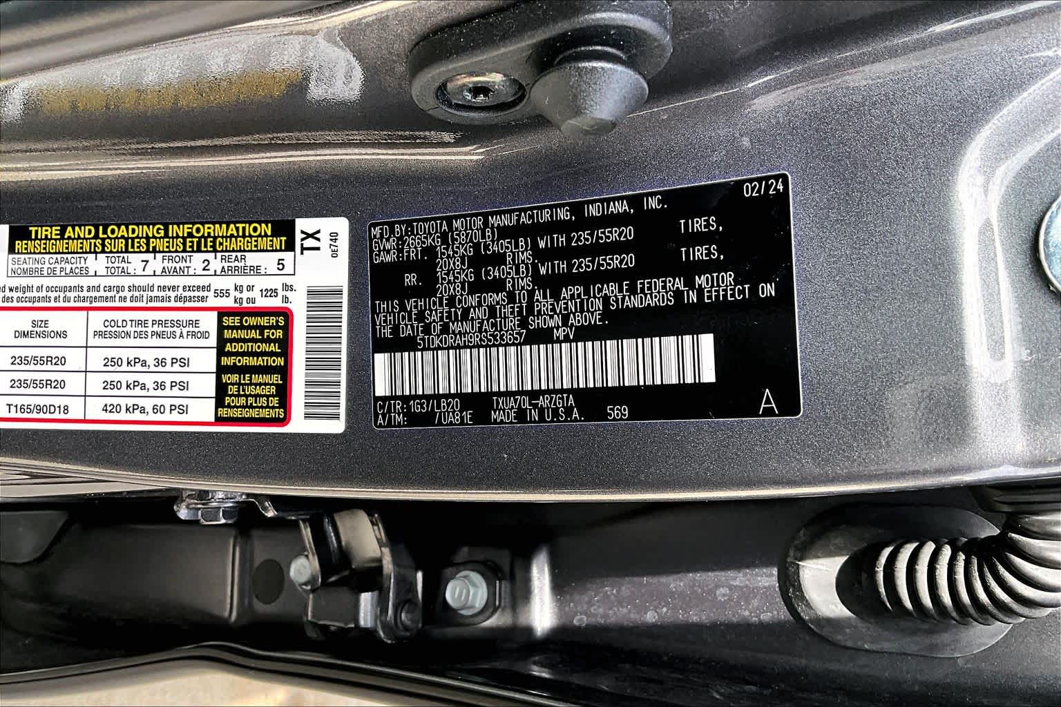 2024 Toyota Highlander Limited Magnetic Gray Metallic at AutoNation Chevrolet Gulf Fwy