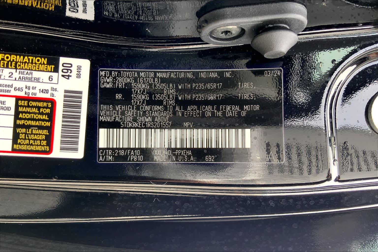 2024 Toyota Sienna LE Midnight Black Metallic at AutoNation Toyota Gulf Fwy