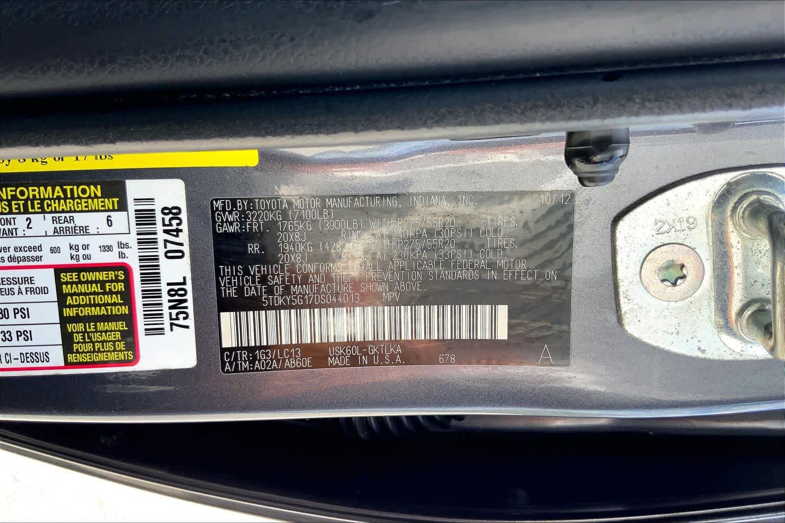 2013 Toyota Sequoia Limited Magnetic Gray Metallic at Mac Haik Ford