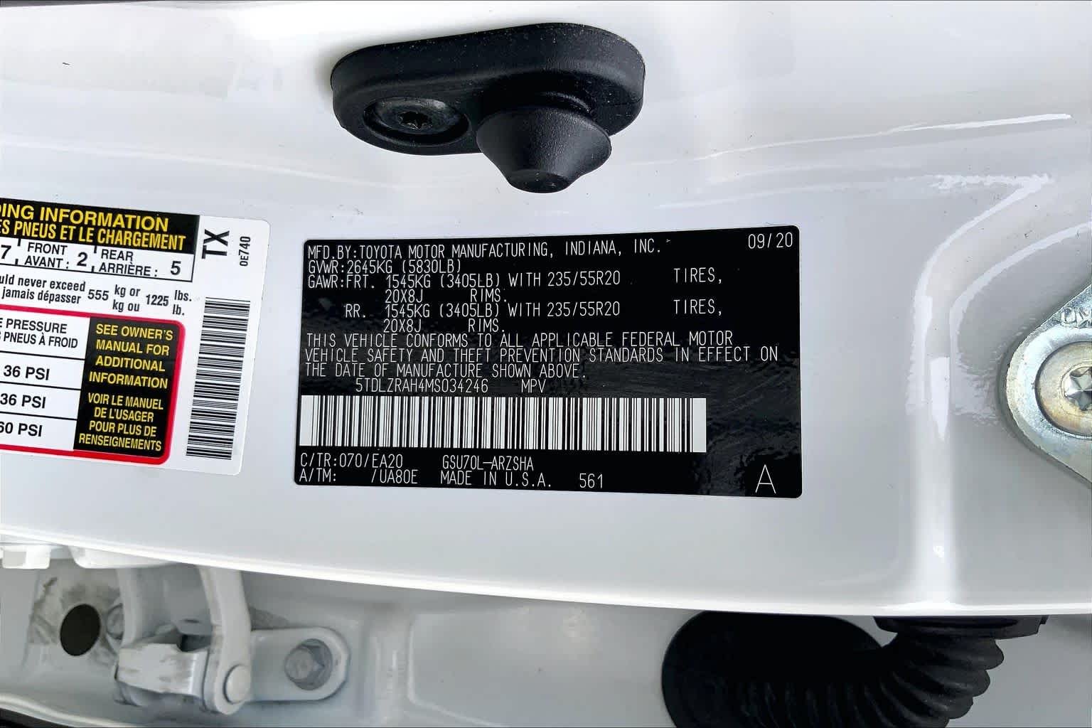 2021 Toyota Highlander XSE Blizzard Pearl at AutoNation Toyota Gulf Fwy