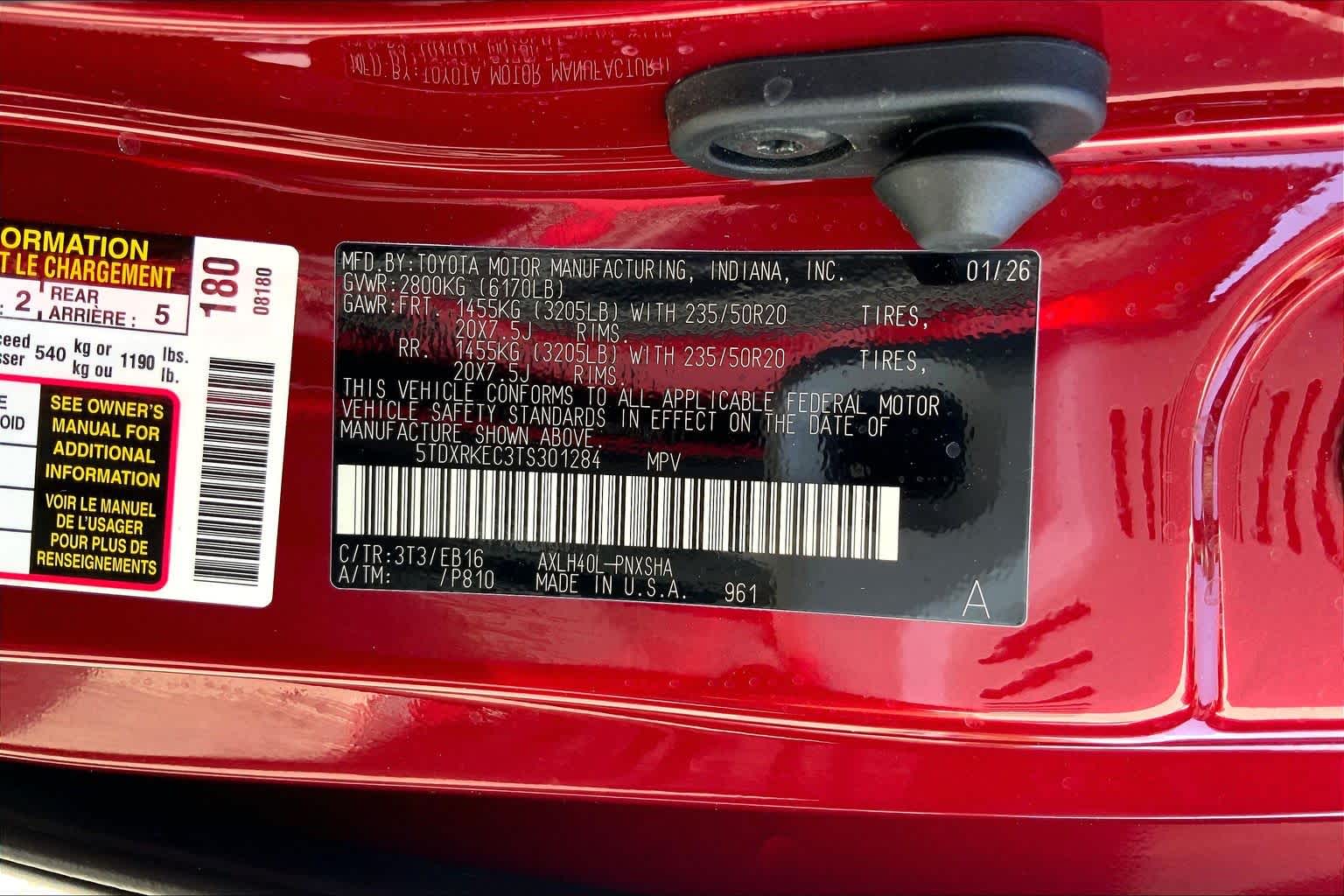 2026 Toyota Sienna XSE Ruby Flare Pearl at Group 1 Toyota Southwest