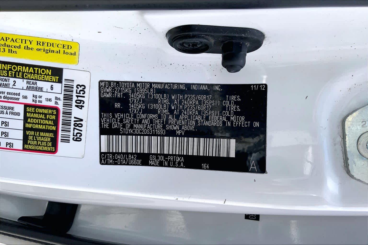 2013 Toyota Sienna XLE Super White at Auto Boutique Texas