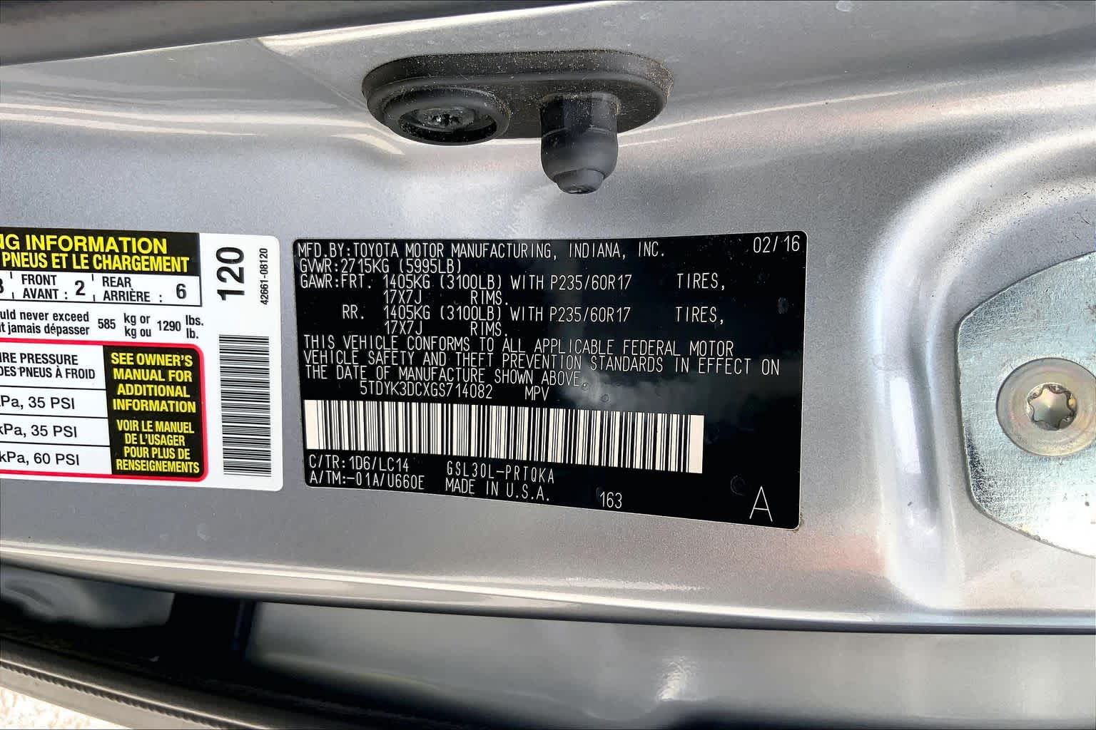 2016 Toyota Sienna XLE Premium Silver Sky Metallic at Beck & Masten Kia