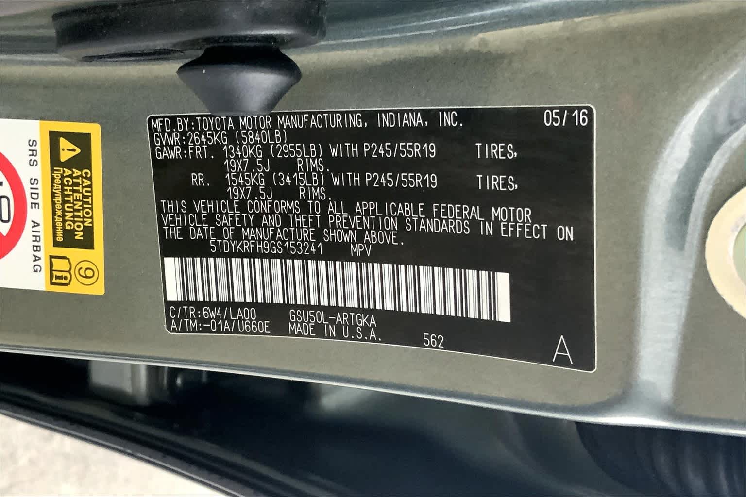 2016 Toyota Highlander Limited Alumina Jade Metallic at AutoNation Toyota Gulf Fwy