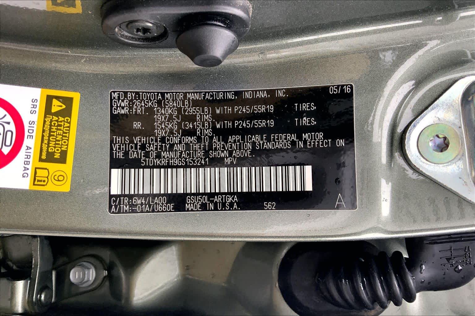 2016 Toyota Highlander Limited Alumina Jade Metallic at Mercedes-Benz of Houston North
