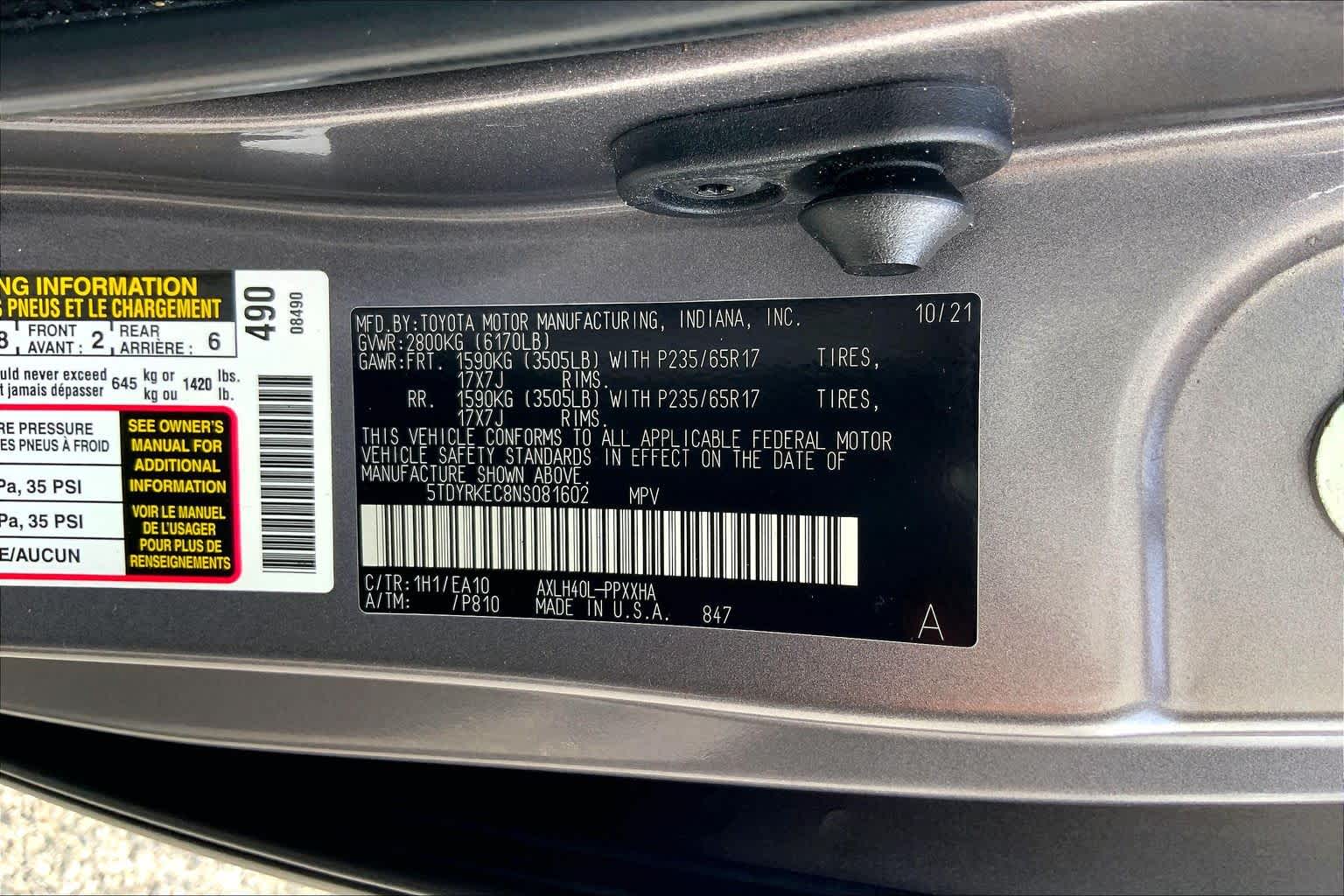 2022 Toyota Sienna XLE Predawn Gray Mica at Westside Kia