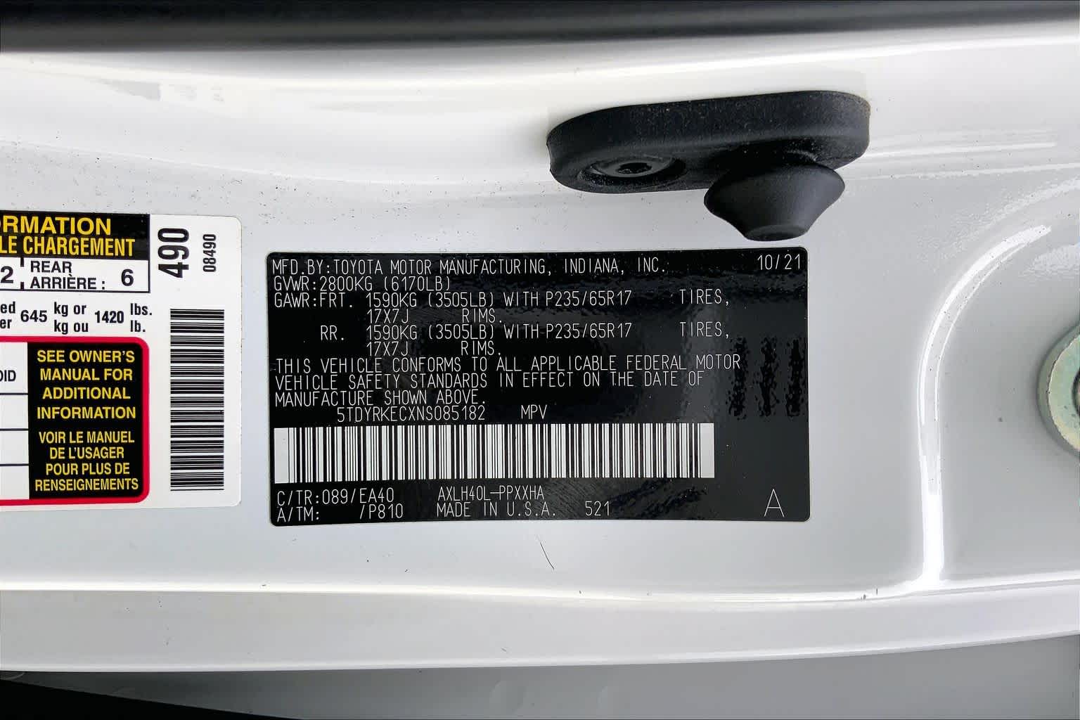 2022 Toyota Sienna photo 36 of 36