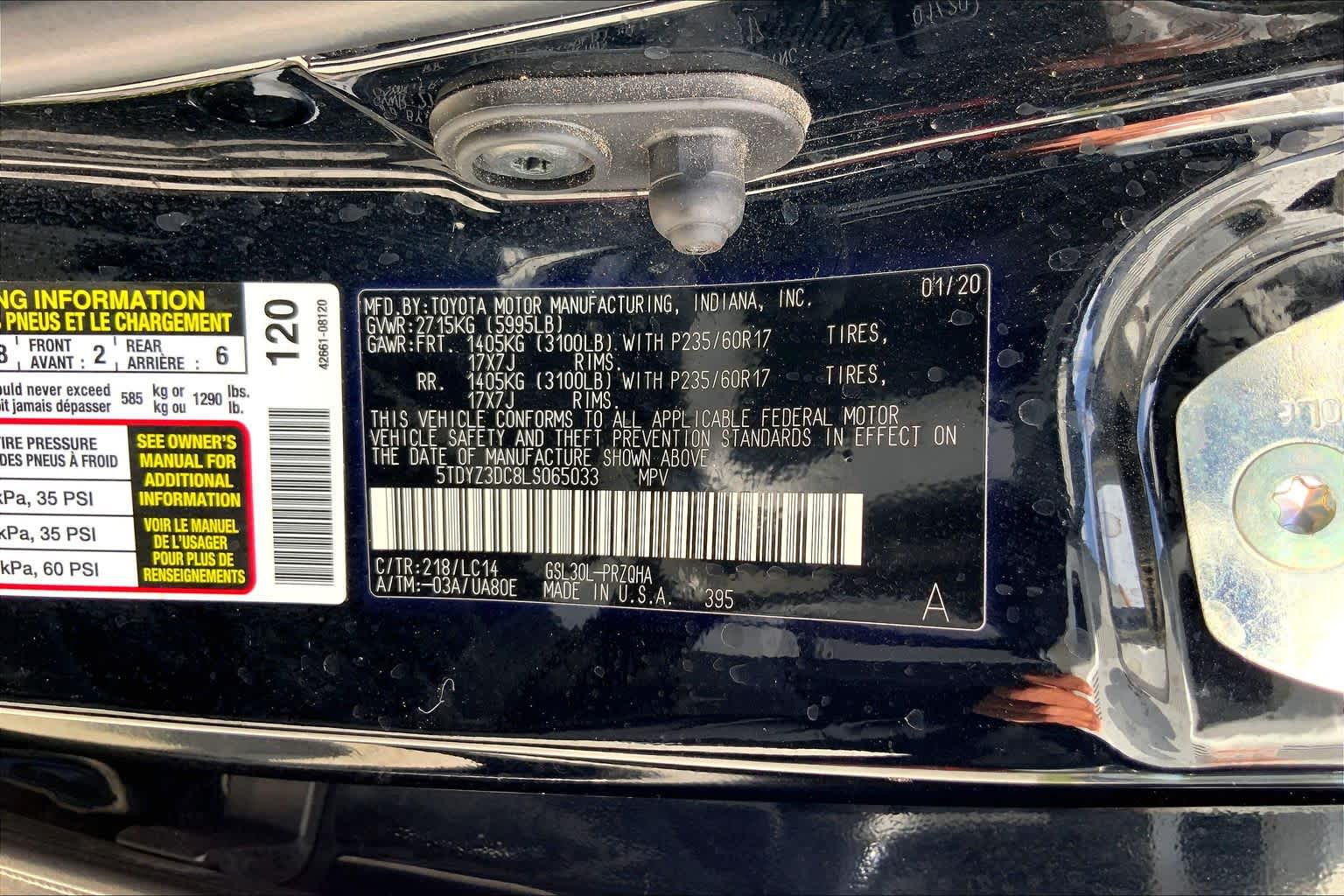 2020 Toyota Sienna XLE Midnight Black Metallic at AutoNation Toyota Gulf Fwy