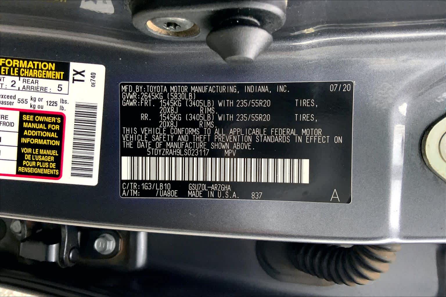 2020 Toyota Highlander Limited Magnetic Gray Metallic at Group 1 Toyota Southwest