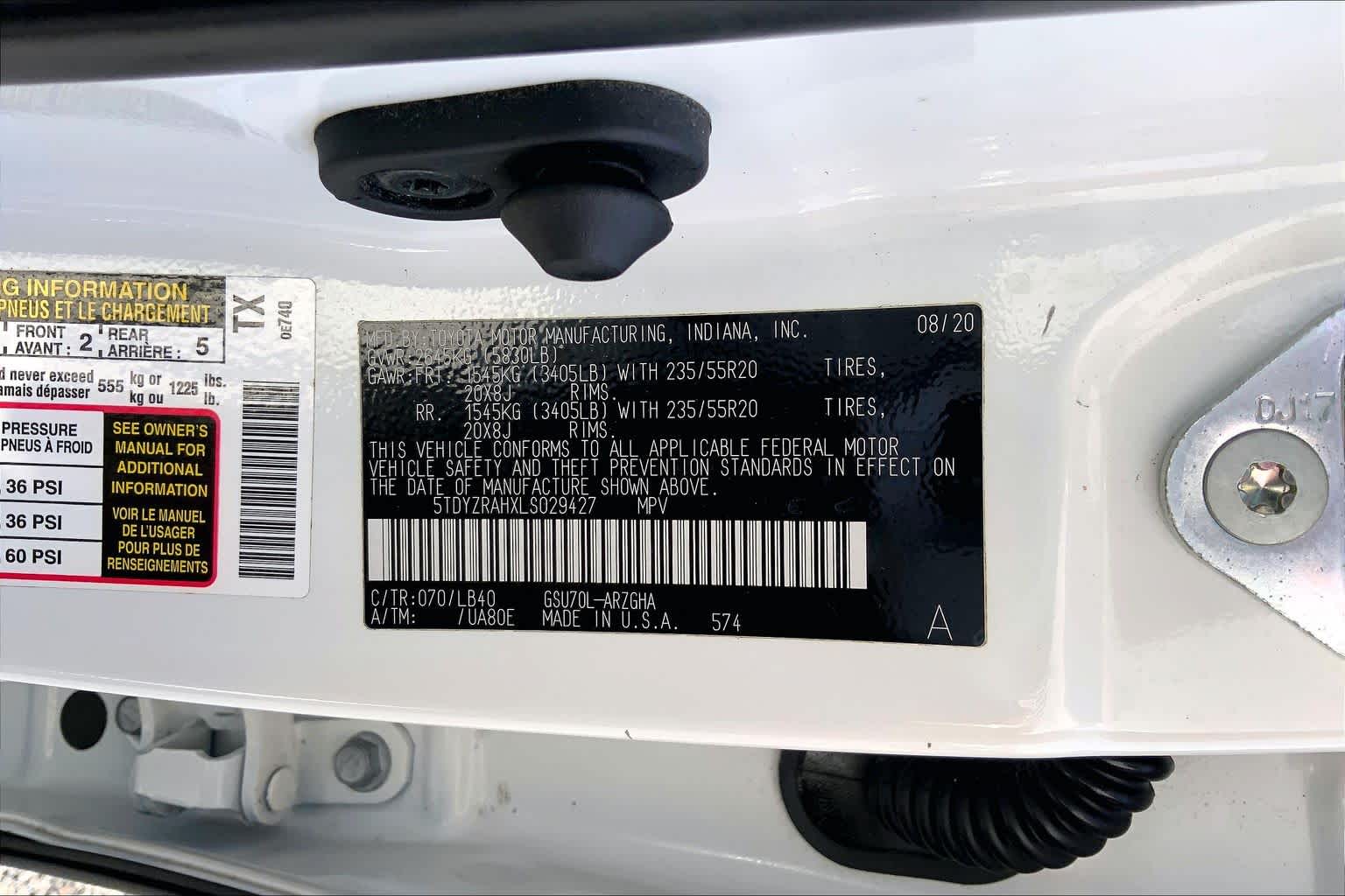 2020 Toyota Highlander Limited Blizzard Pearl at Lexus Southwest Houston