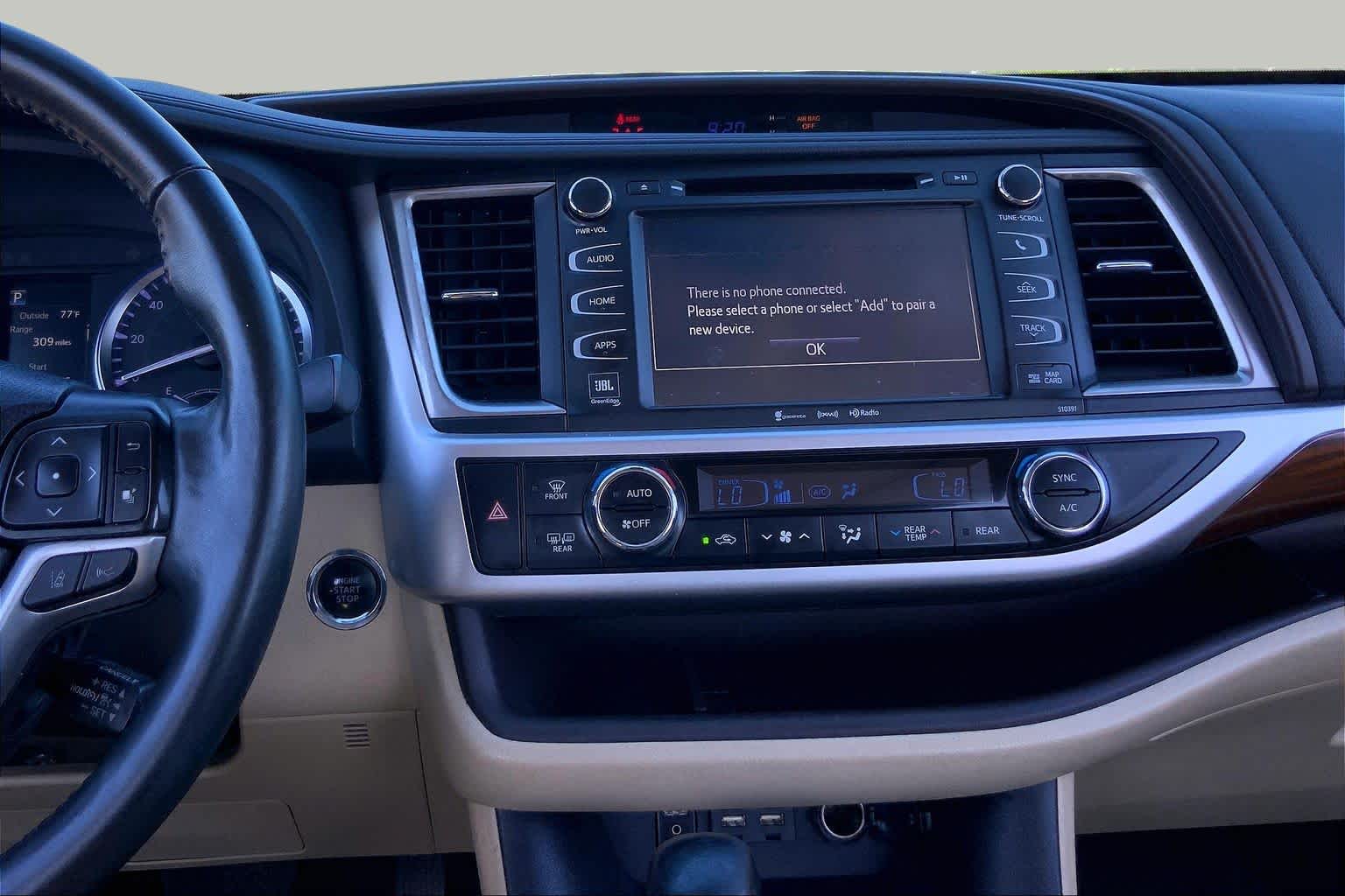 2019 Toyota Highlander Limited Platinum Midnight Black Metallic at Group 1 Toyota Southwest
