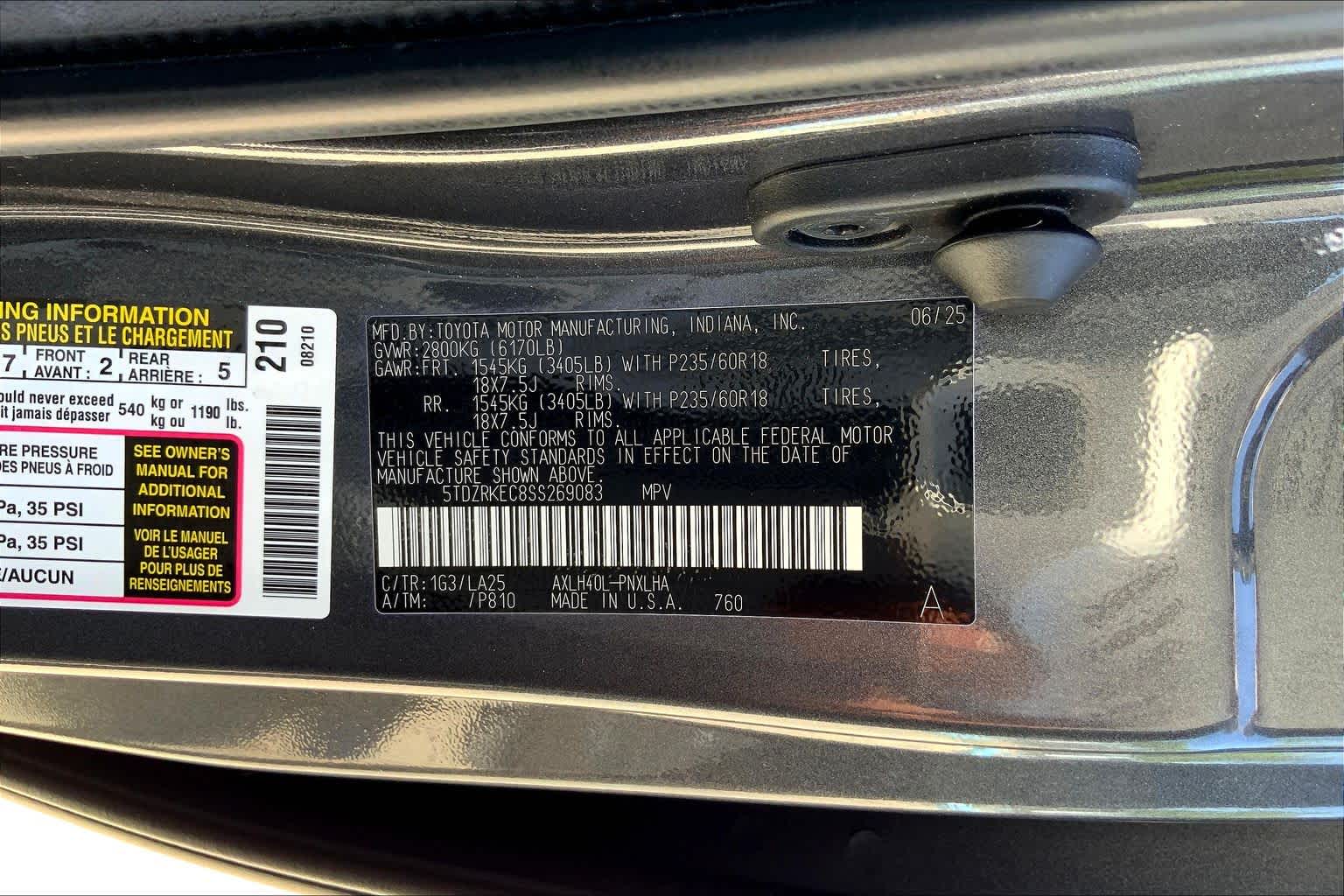 2025 Toyota Sienna Limited Magnetic Gray Metallic at Group 1 Toyota Southwest
