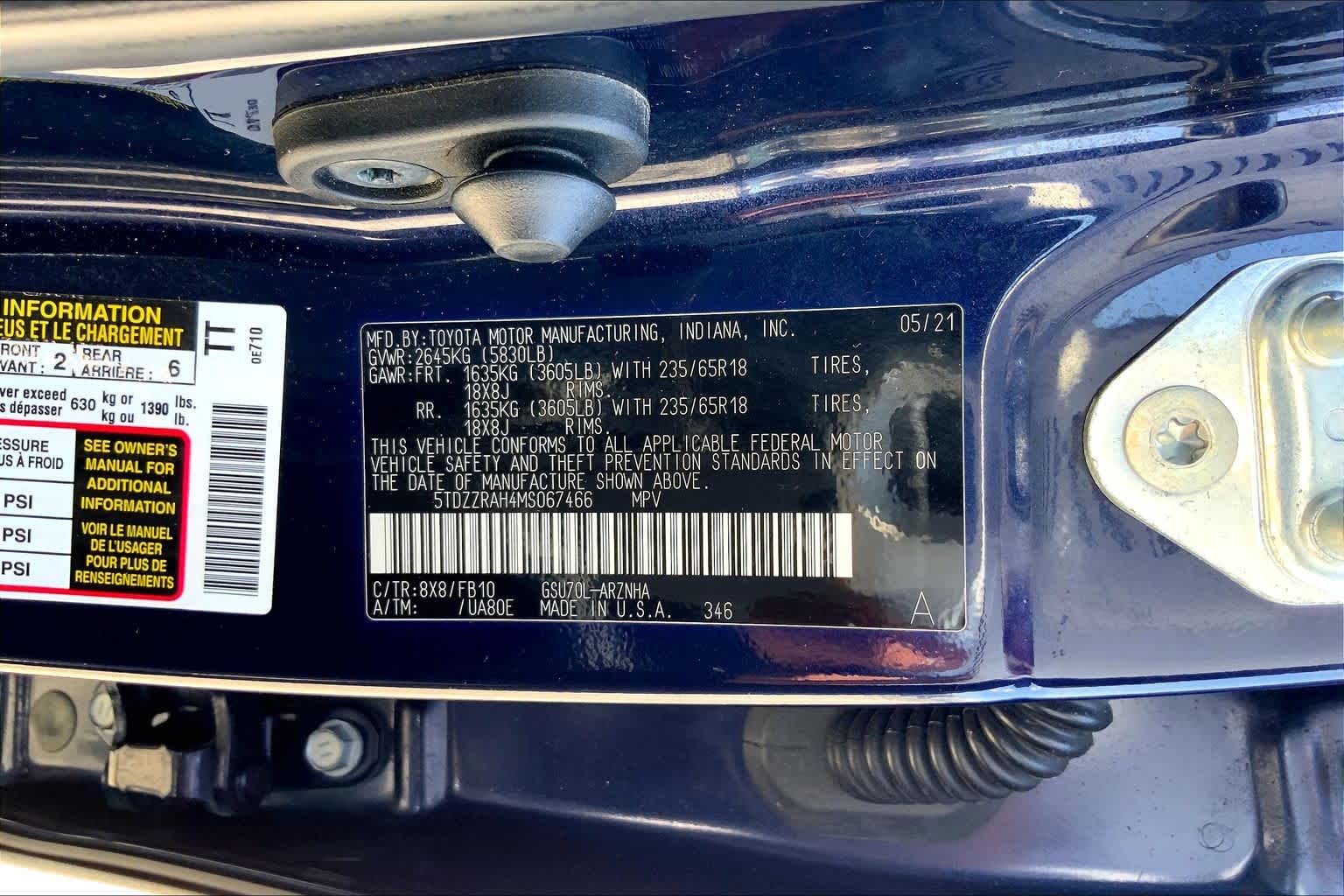 2021 Toyota Highlander LE Blueprint at HGreg Houston