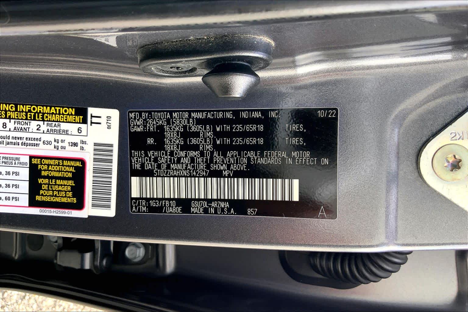 2022 Toyota Highlander LE Magnetic Gray Metallic at Lexus Southwest Houston