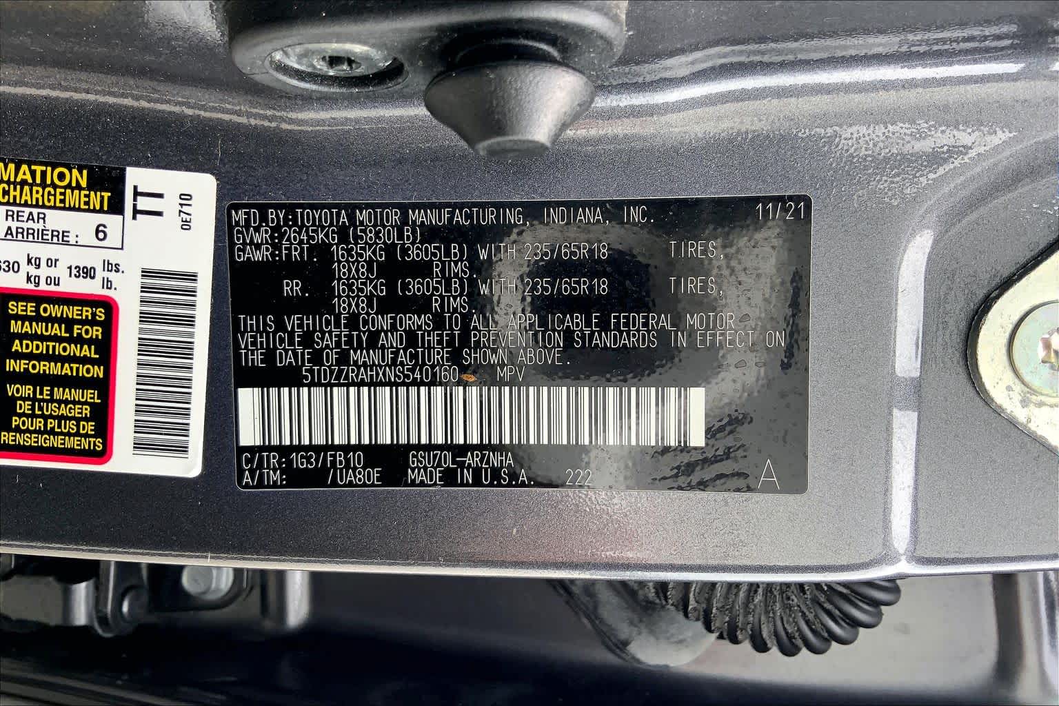 2022 Toyota Highlander LE Magnetic Gray Metallic at Group 1 Toyota Southwest