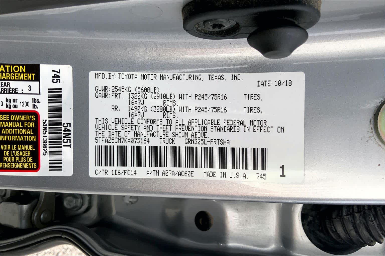 2019 Toyota Tacoma SR5 Silver Sky Metallic at Group 1 Toyota Southwest