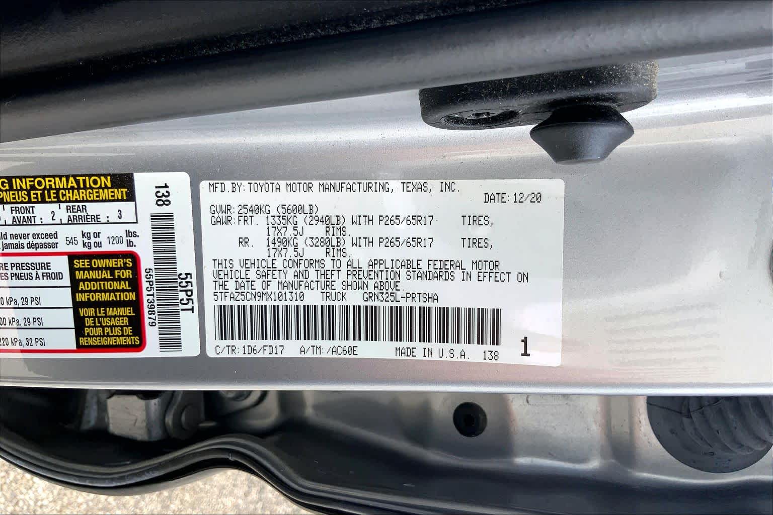 2021 Toyota Tacoma TRD Sport Silver Sky Metallic at Group 1 Toyota Southwest