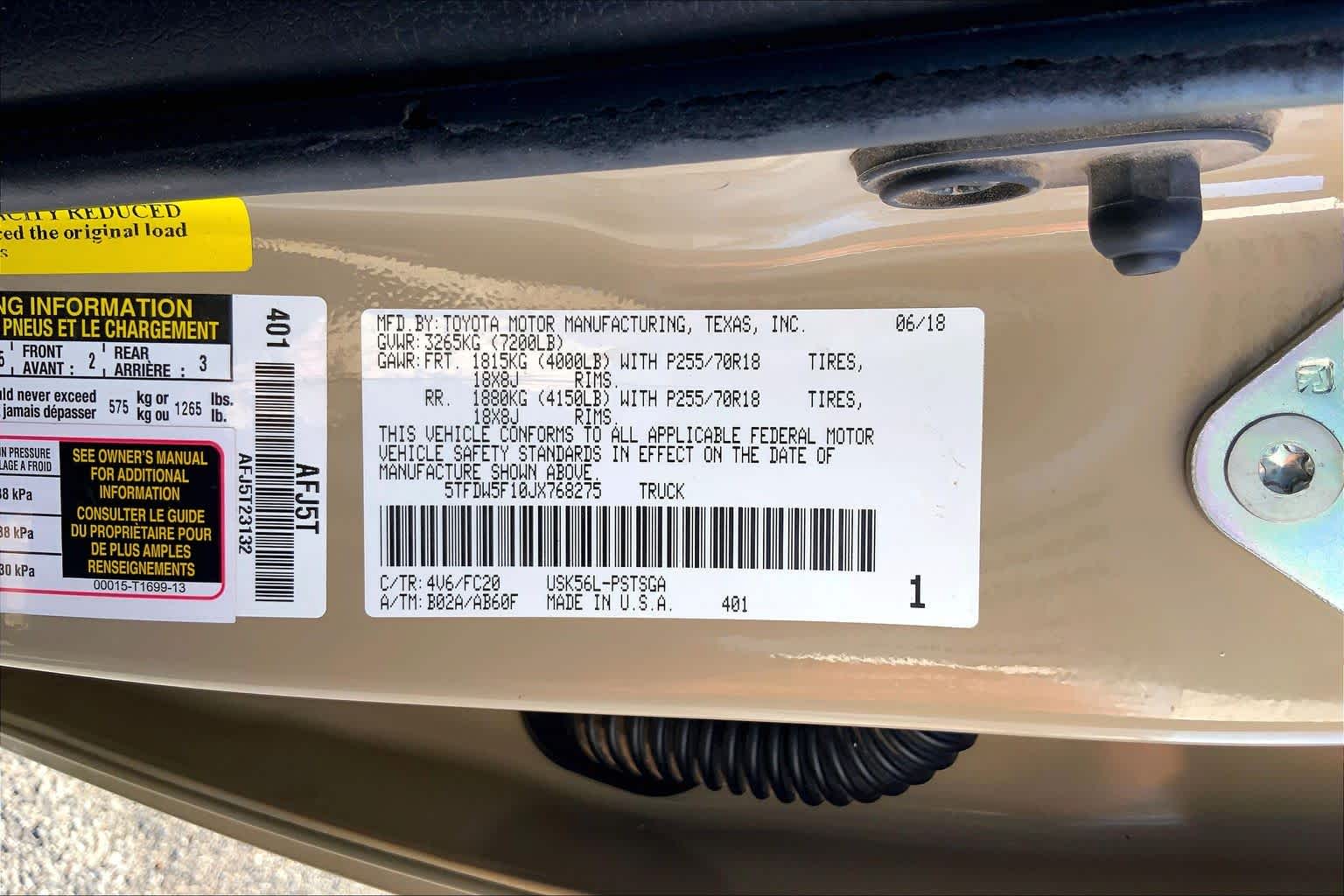 2018 Toyota Tundra SR5 Quicksand at Group 1 Toyota Southwest