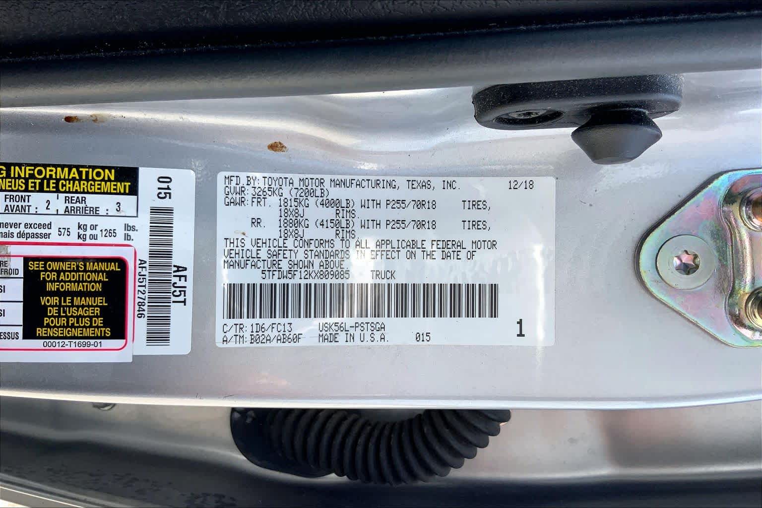 2019 Toyota Tundra SR5 Silver Sky Metallic at Group 1 Toyota Southwest