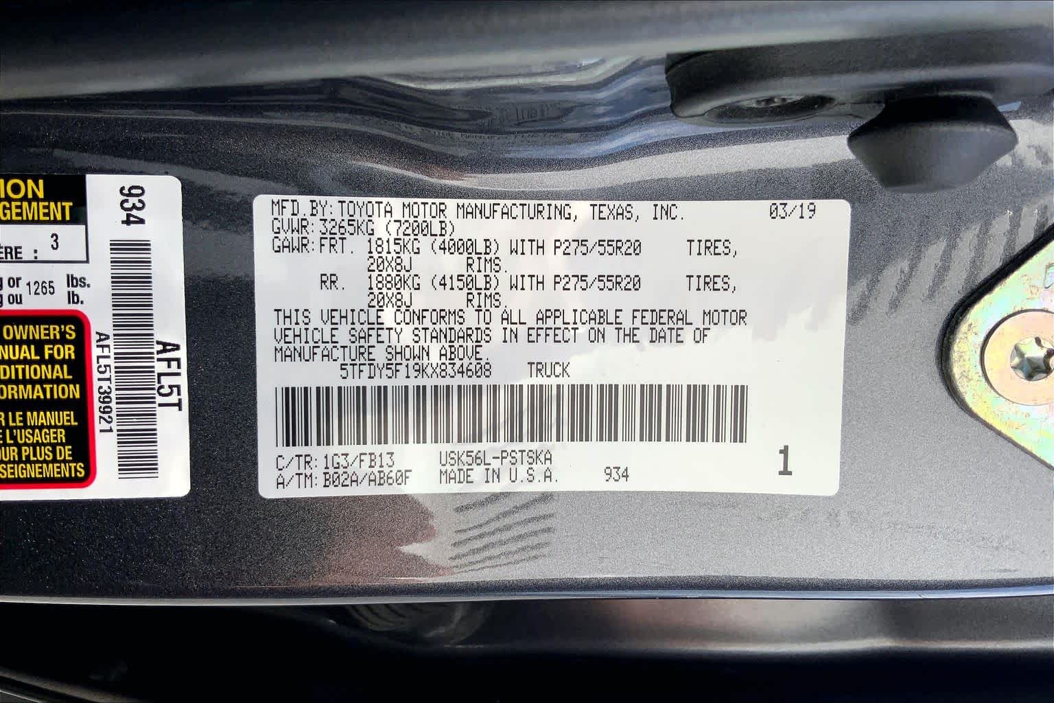 2019 Toyota Tundra SR5 Magnetic Gray Metallic at Group 1 Toyota Southwest