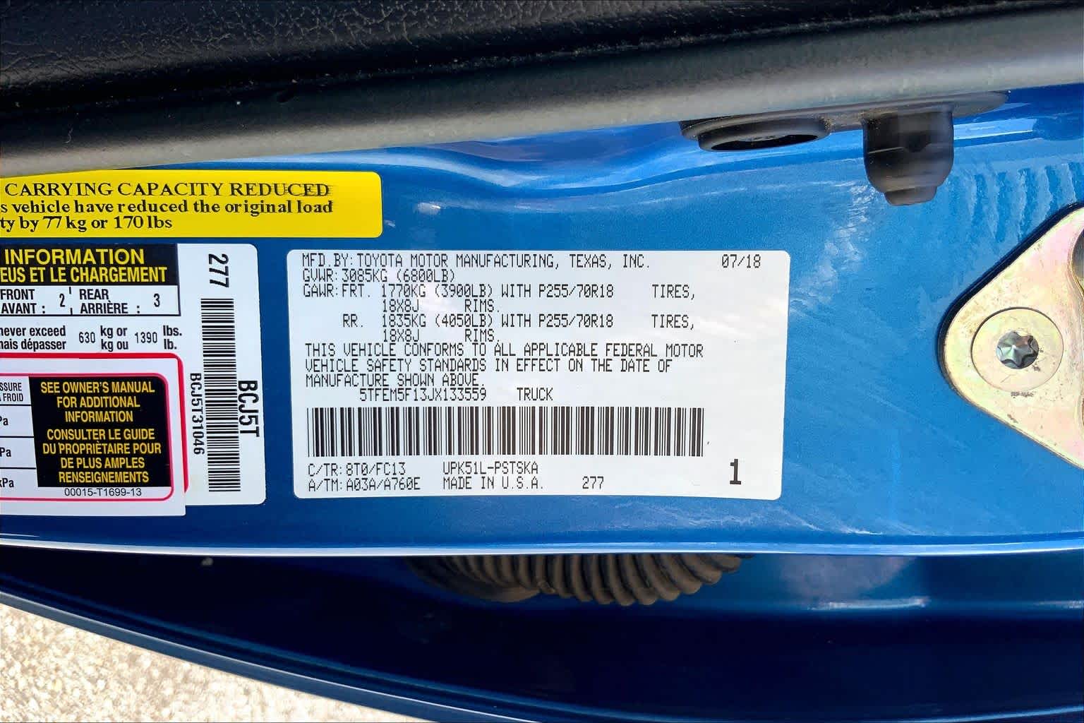2018 Toyota Tundra SR5 Blazing Blue Pearl at Westside Kia