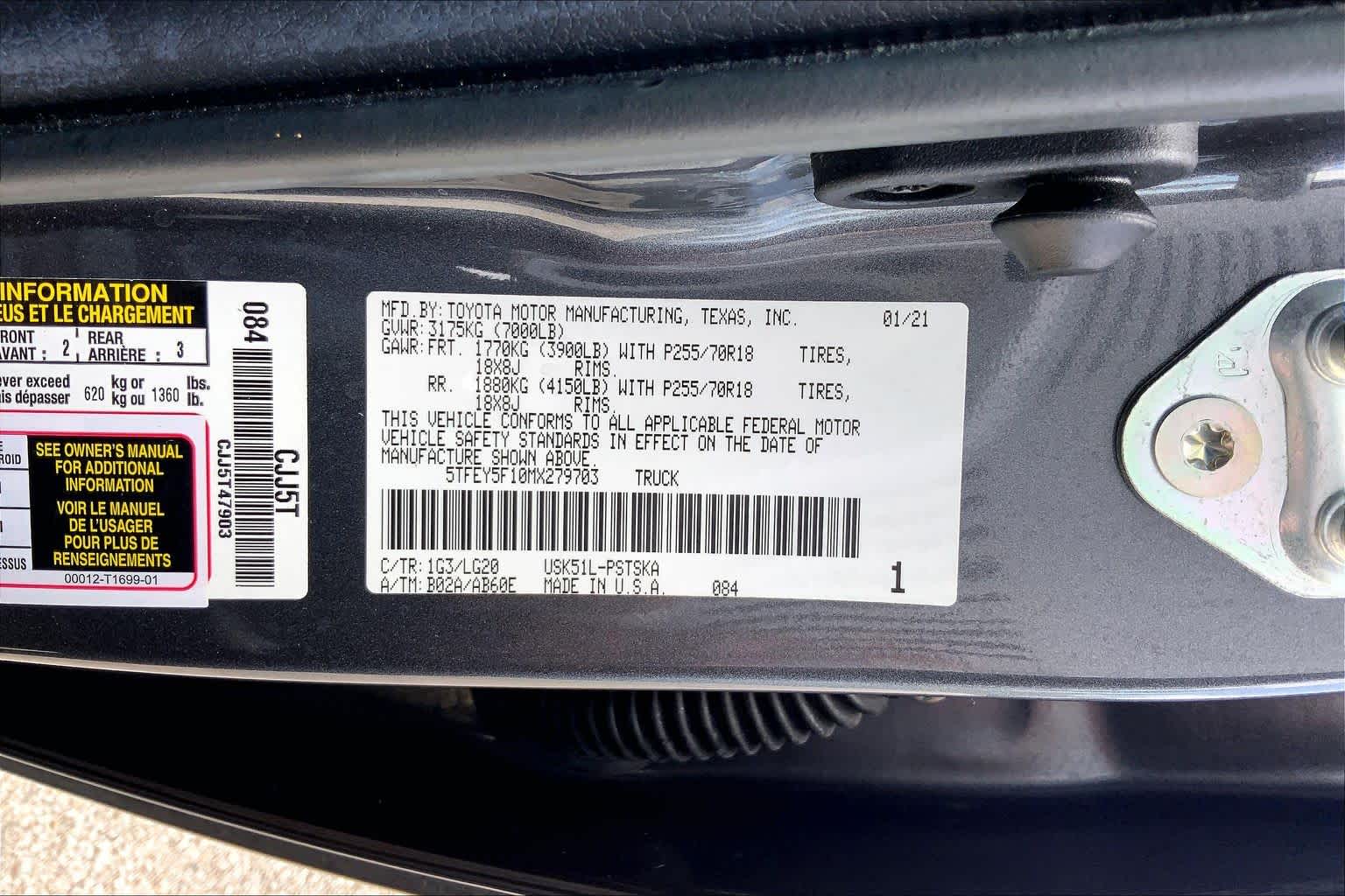 2021 Toyota Tundra SR5 Magnetic Gray Metallic at Group 1 Toyota Southwest